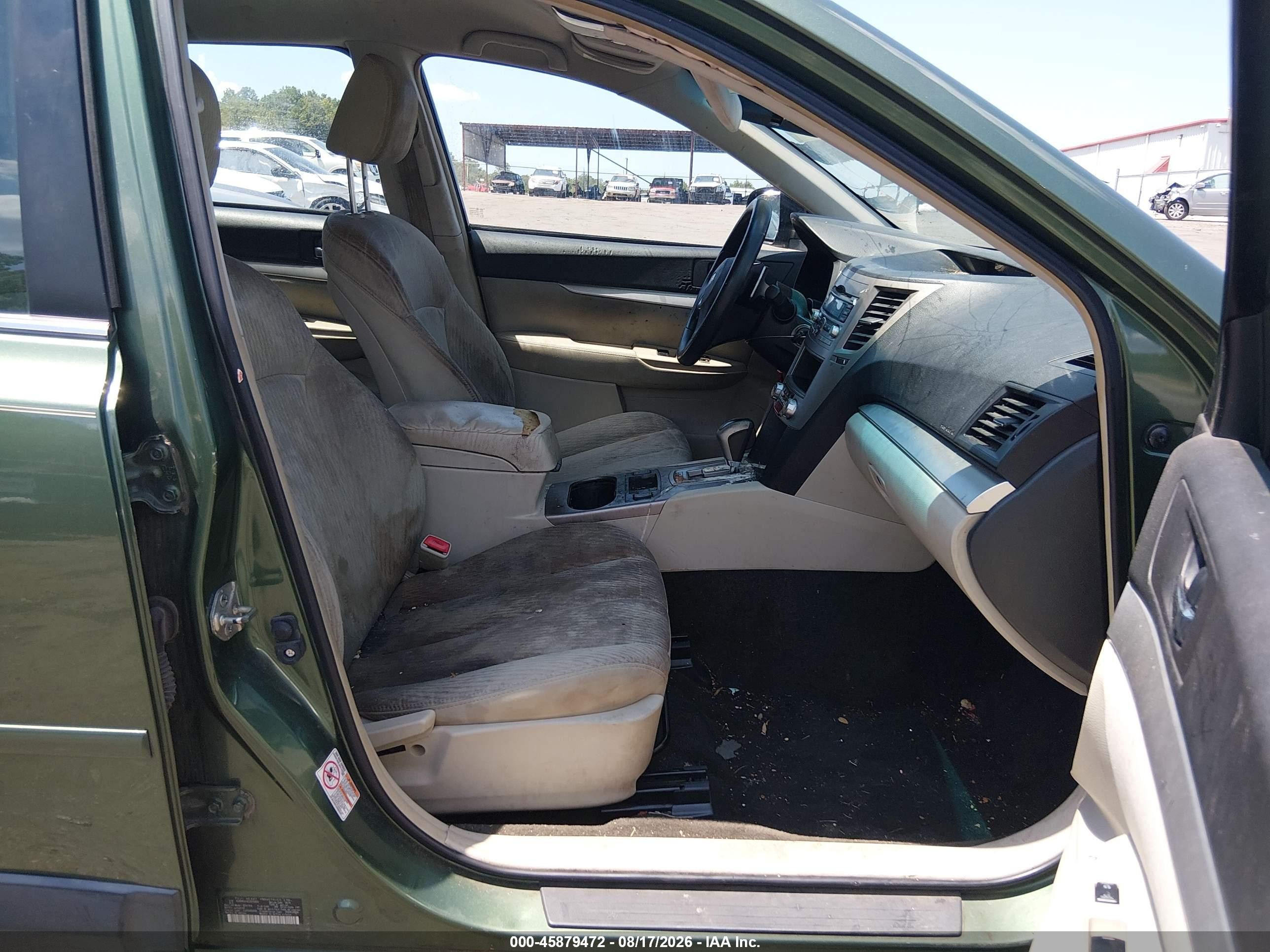 2012 Subaru Outback 2.5i Green vin: 4S4BRCAC6C3225062