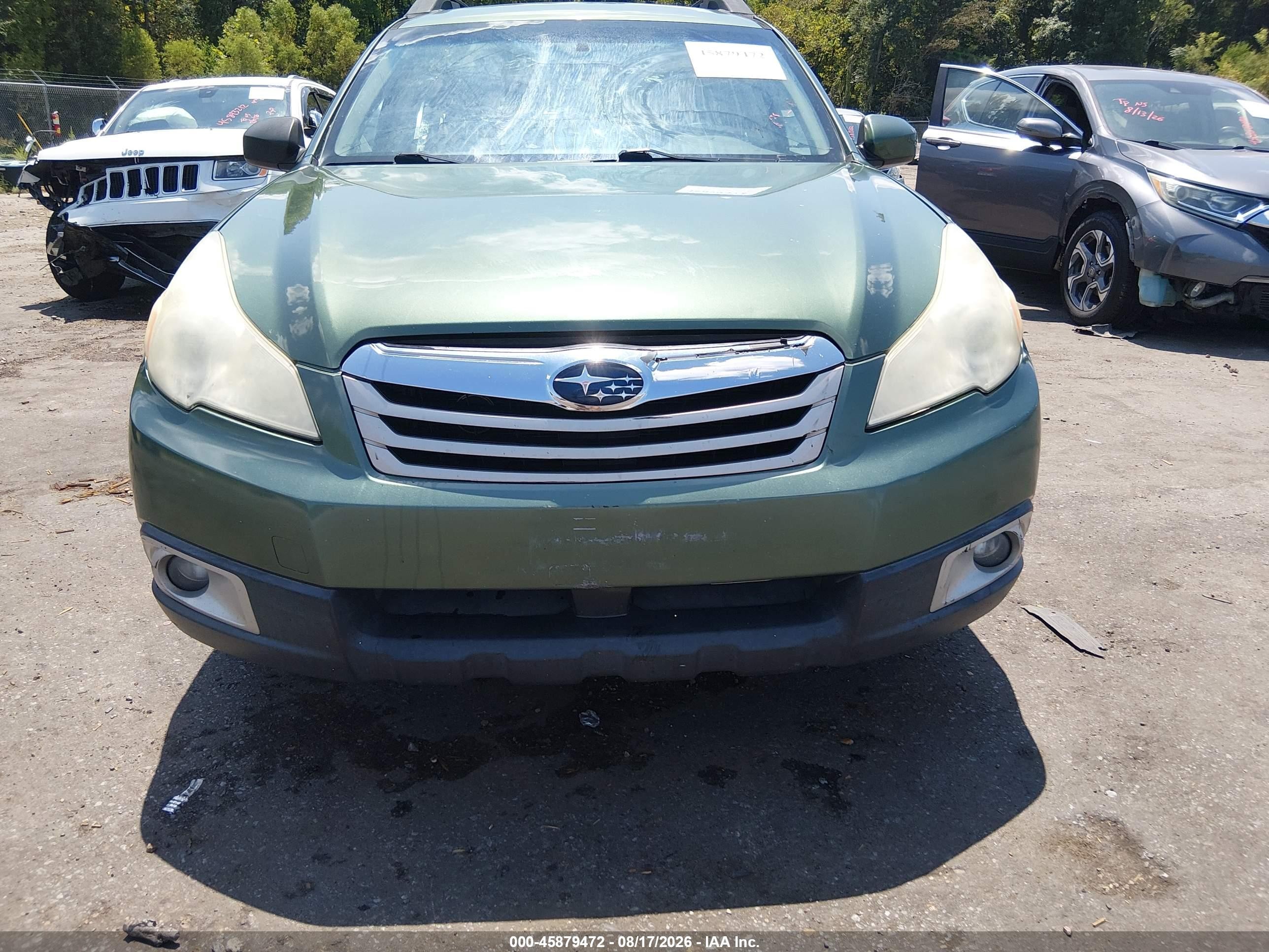 2012 Subaru Outback 2.5i Green vin: 4S4BRCAC6C3225062