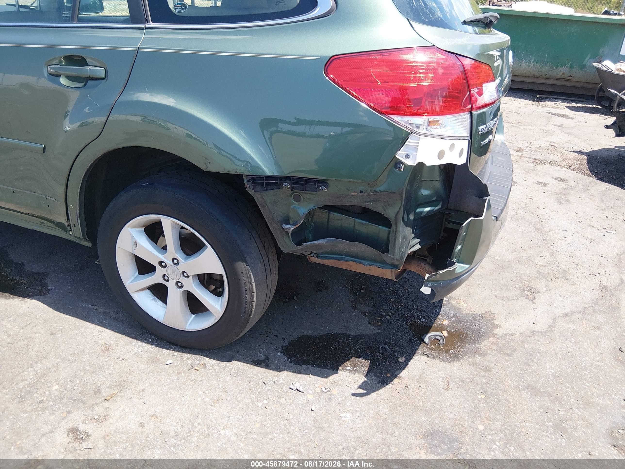 2012 Subaru Outback 2.5i Green vin: 4S4BRCAC6C3225062