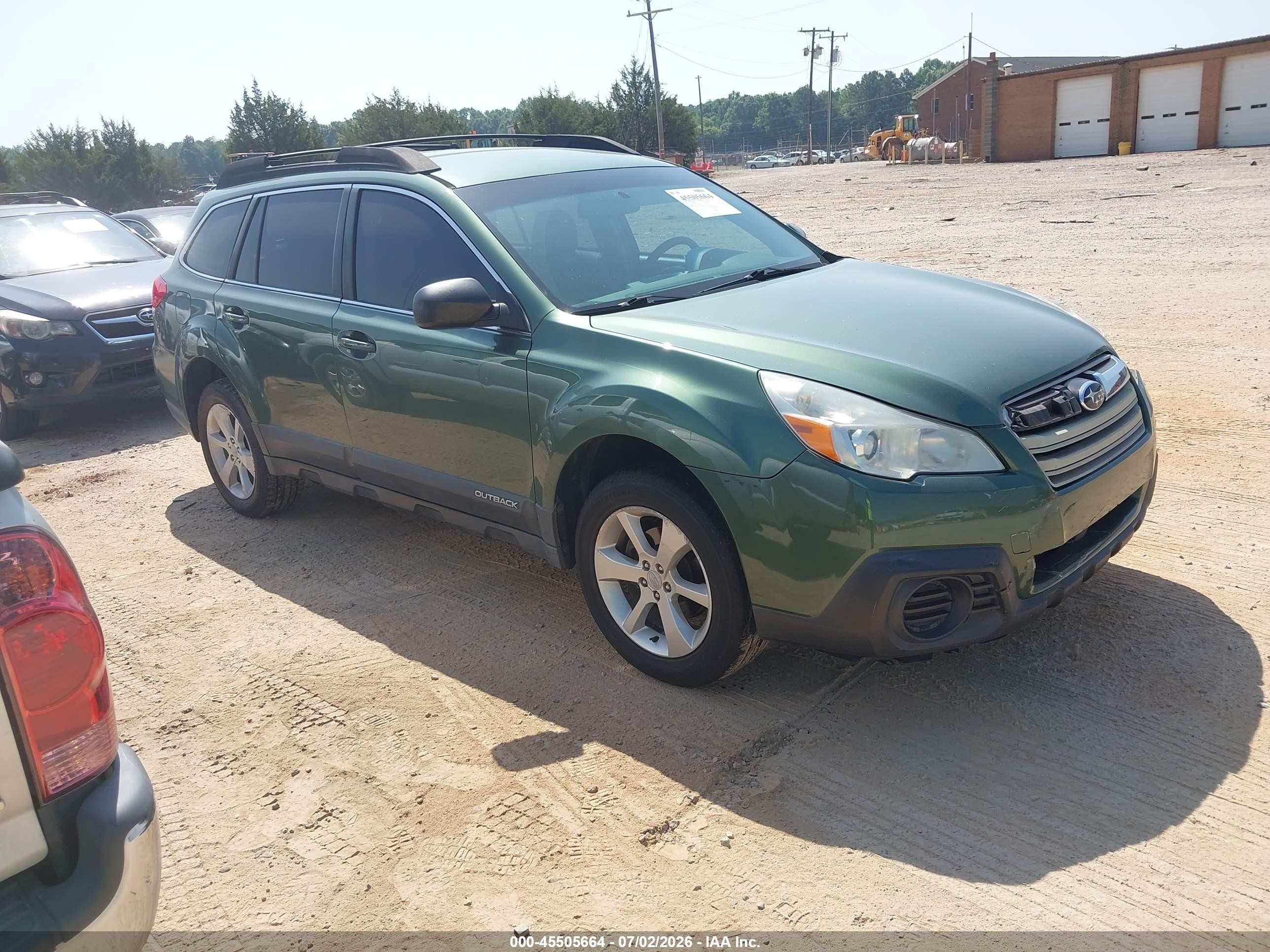 2013 Subaru Outback 2.5i Green vin: 4S4BRCAC6D3217187
