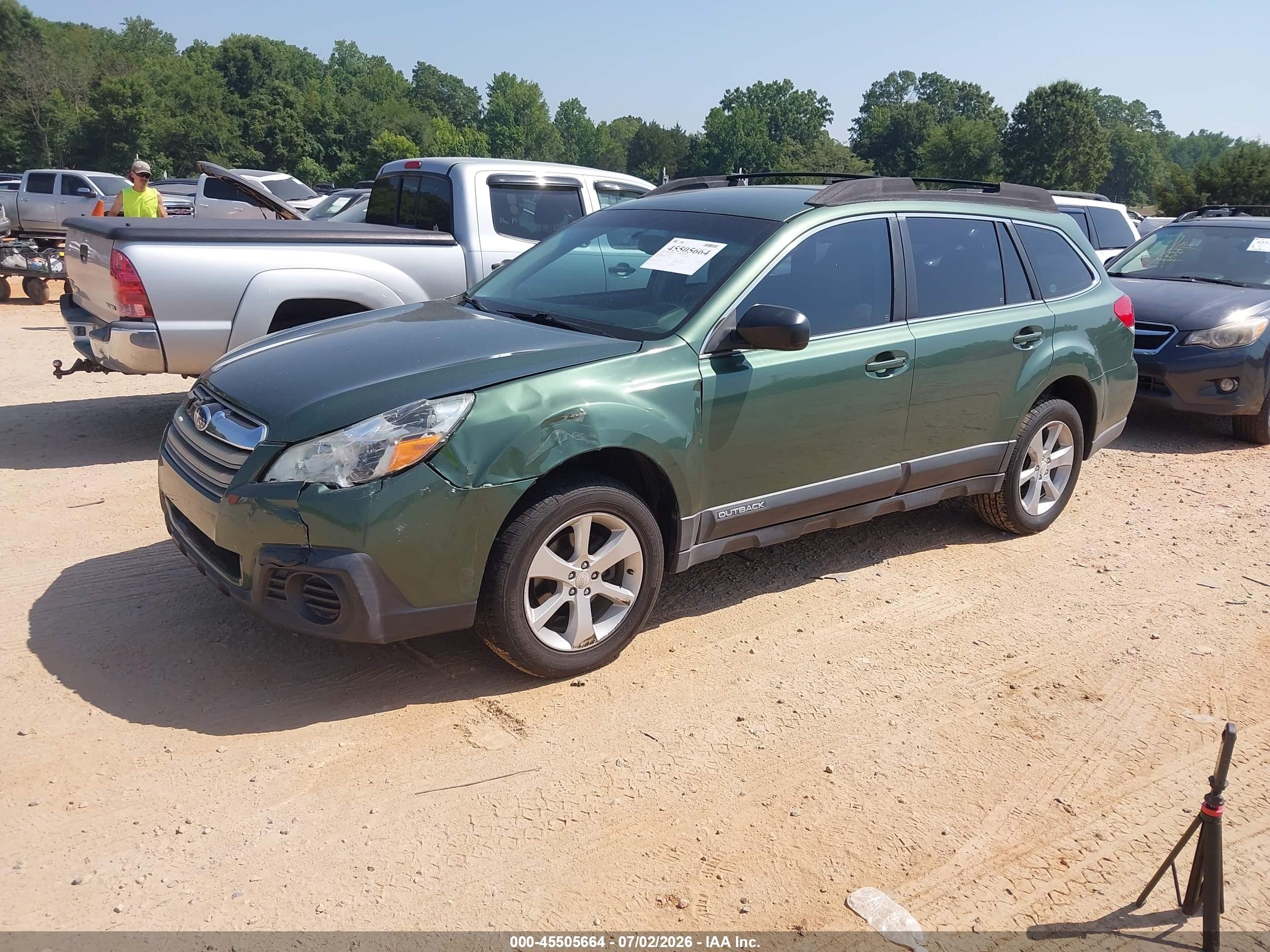 2013 Subaru Outback 2.5i Green vin: 4S4BRCAC6D3217187