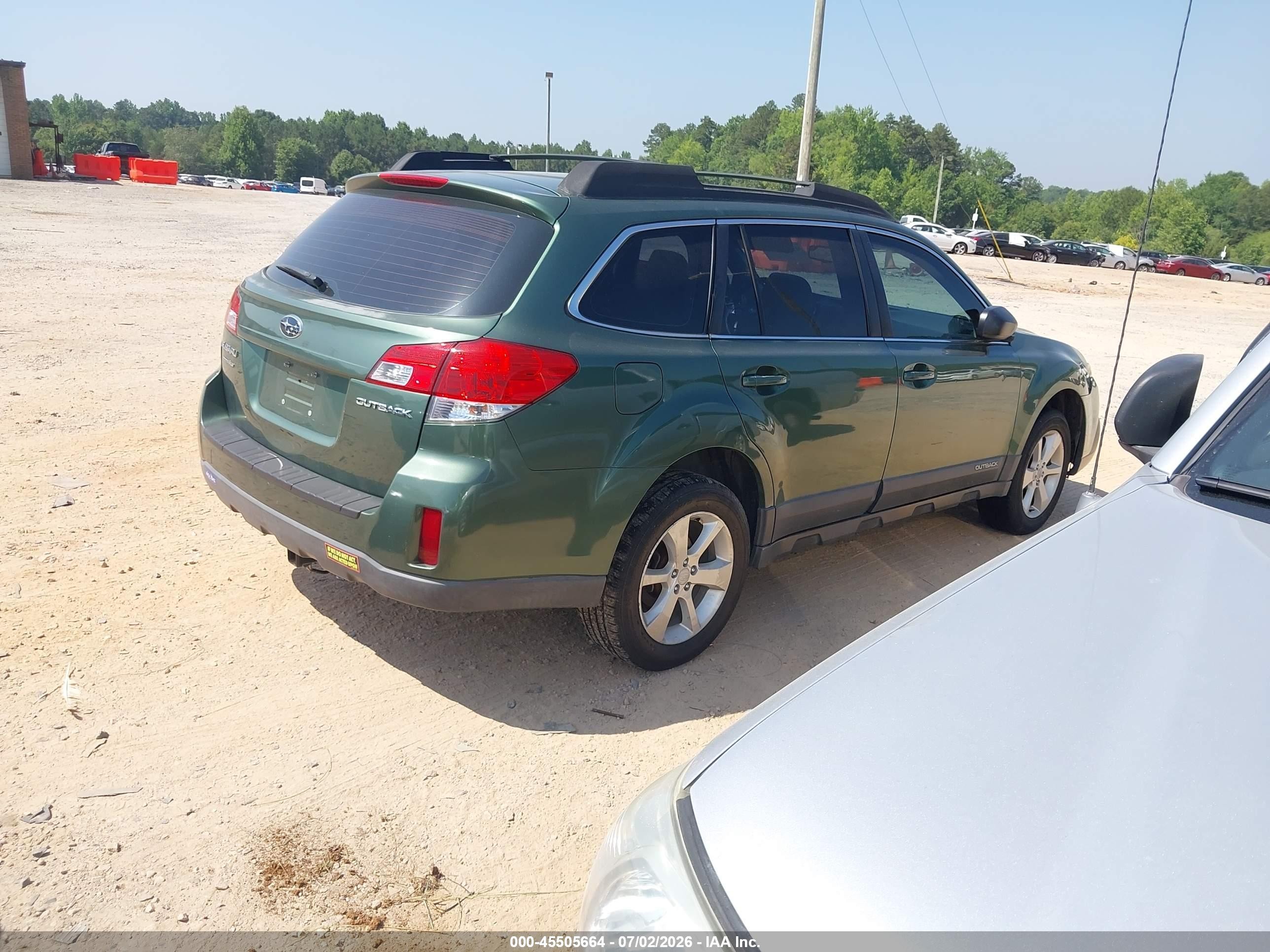 2013 Subaru Outback 2.5i Green vin: 4S4BRCAC6D3217187