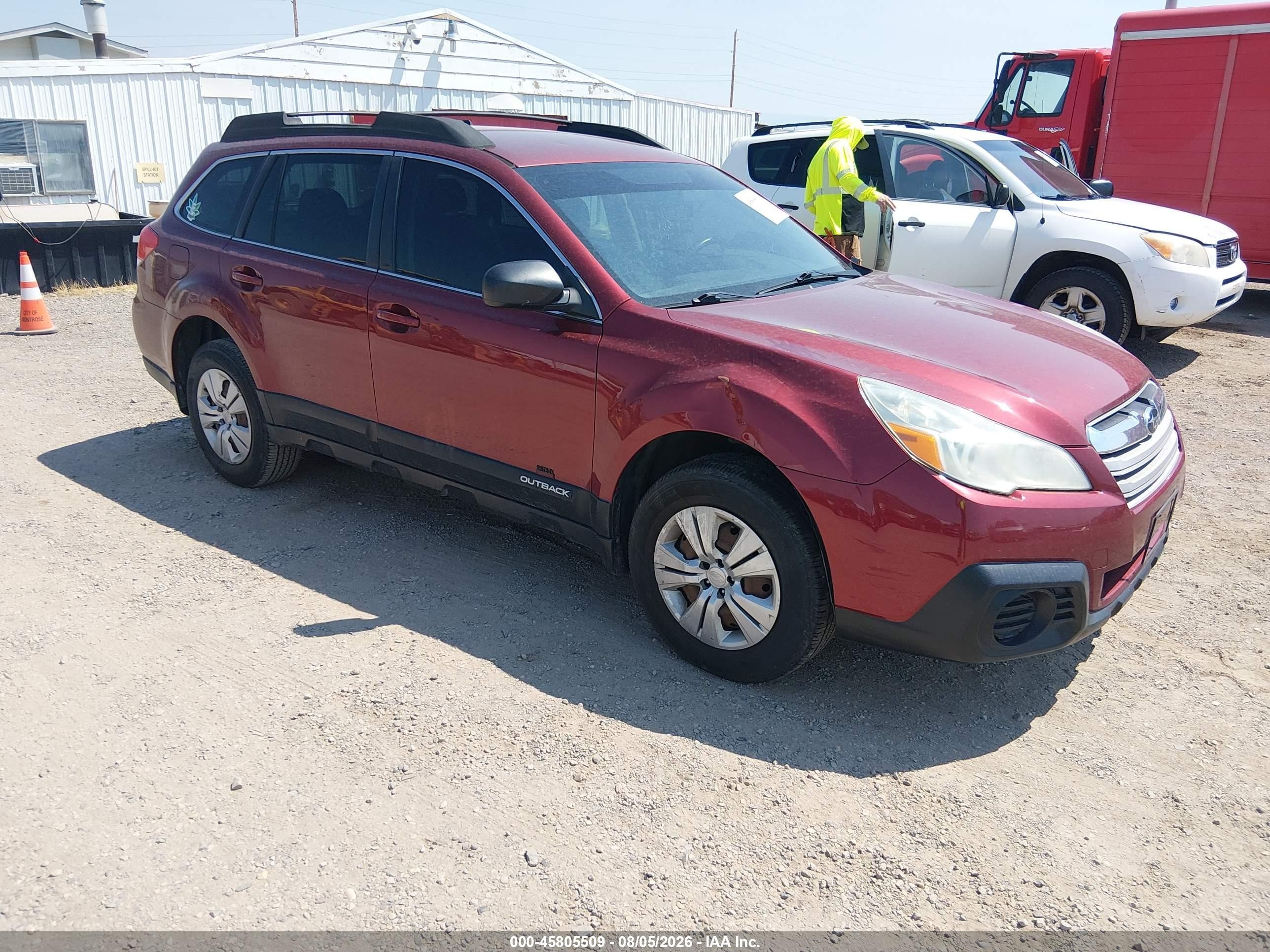 2013 Subaru Outback 2.5i Красный vin: 4S4BRCAC6D3242526