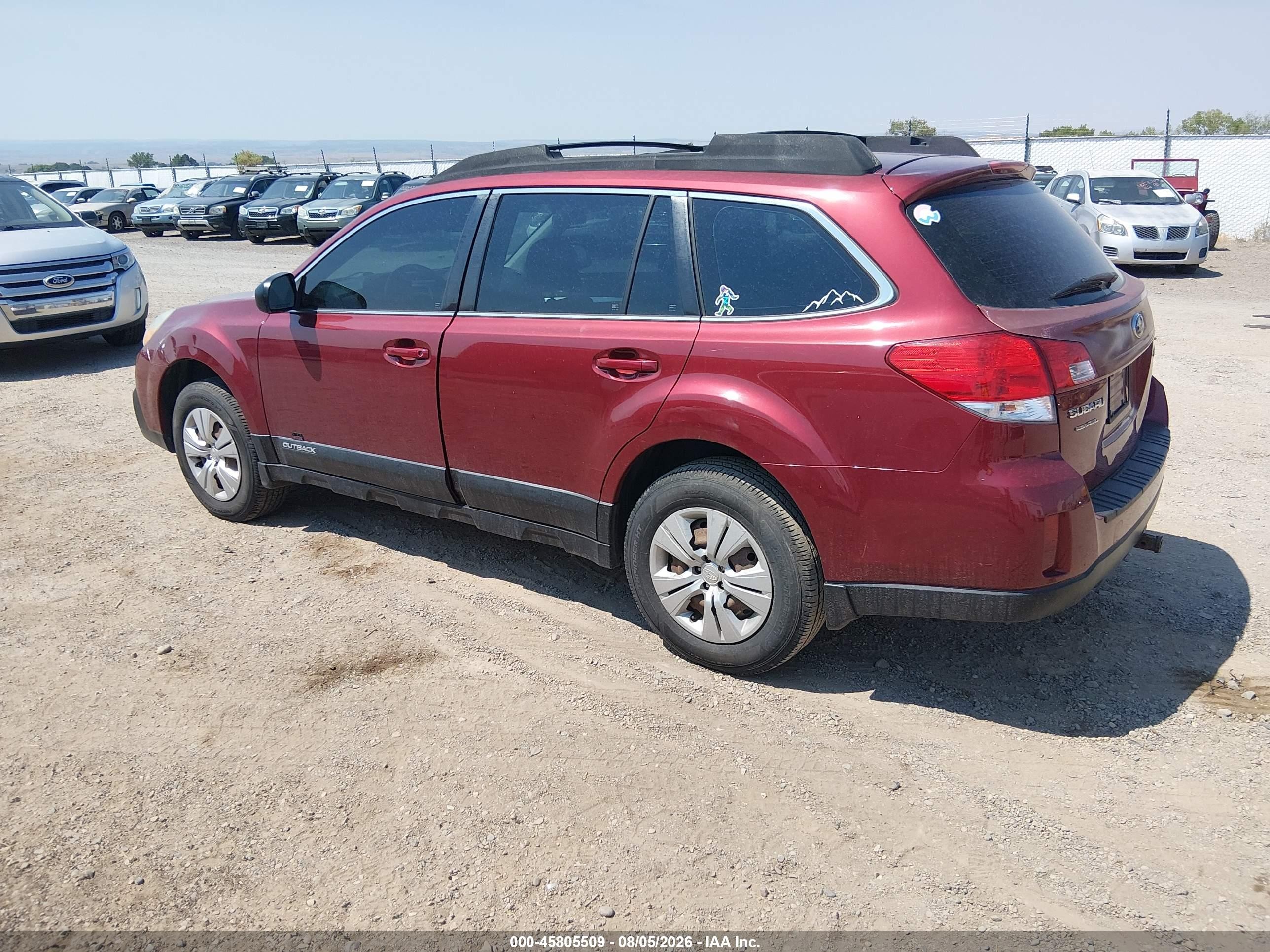 2013 Subaru Outback 2.5i Red vin: 4S4BRCAC6D3242526