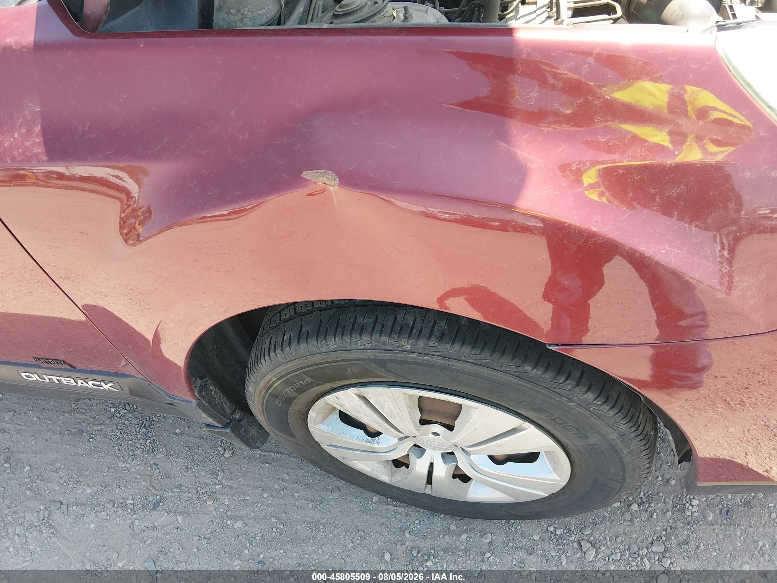 2013 Subaru Outback 2.5i Red vin: 4S4BRCAC6D3242526