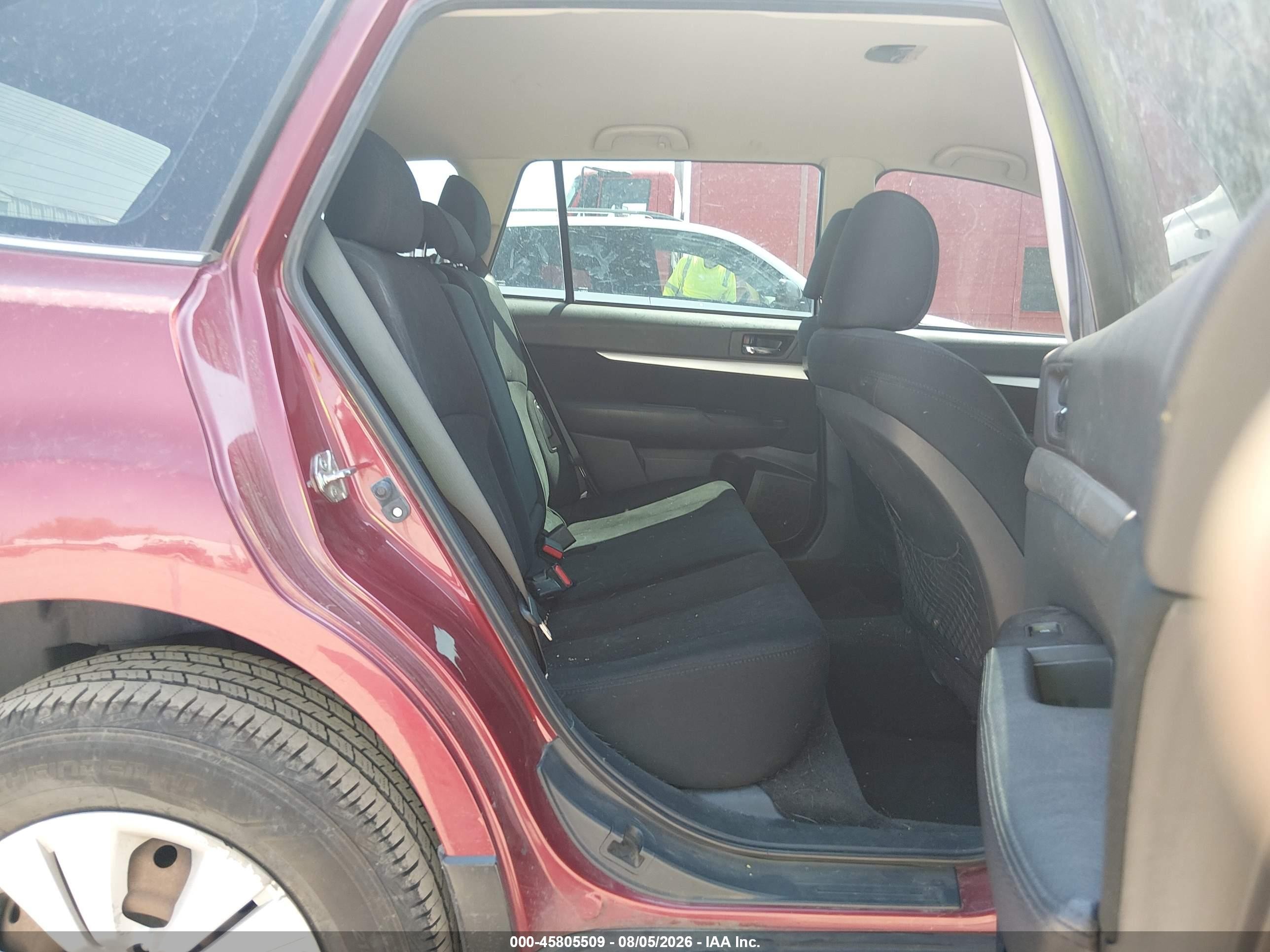2013 Subaru Outback 2.5i Red vin: 4S4BRCAC6D3242526