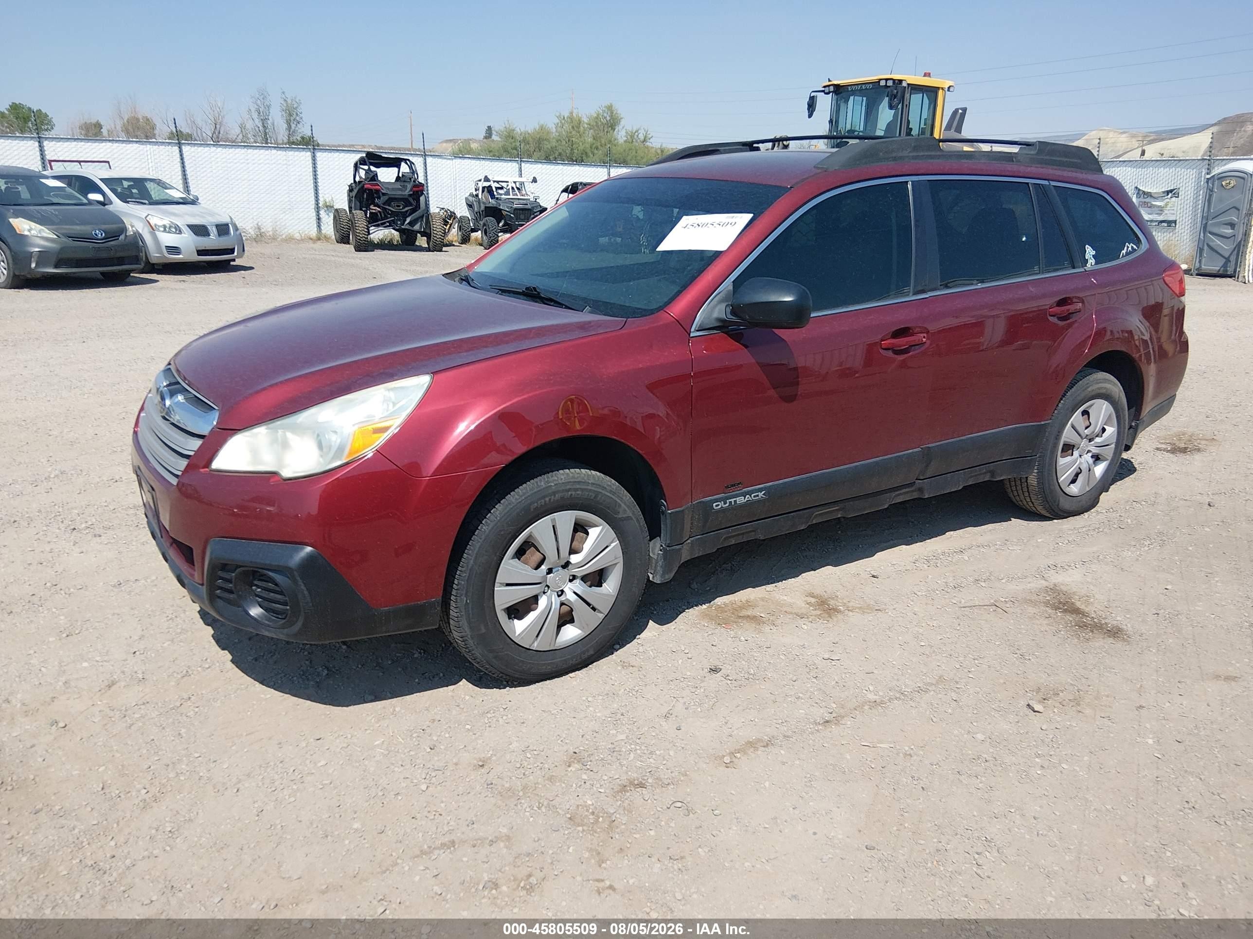 2013 Subaru Outback 2.5i Red vin: 4S4BRCAC6D3242526