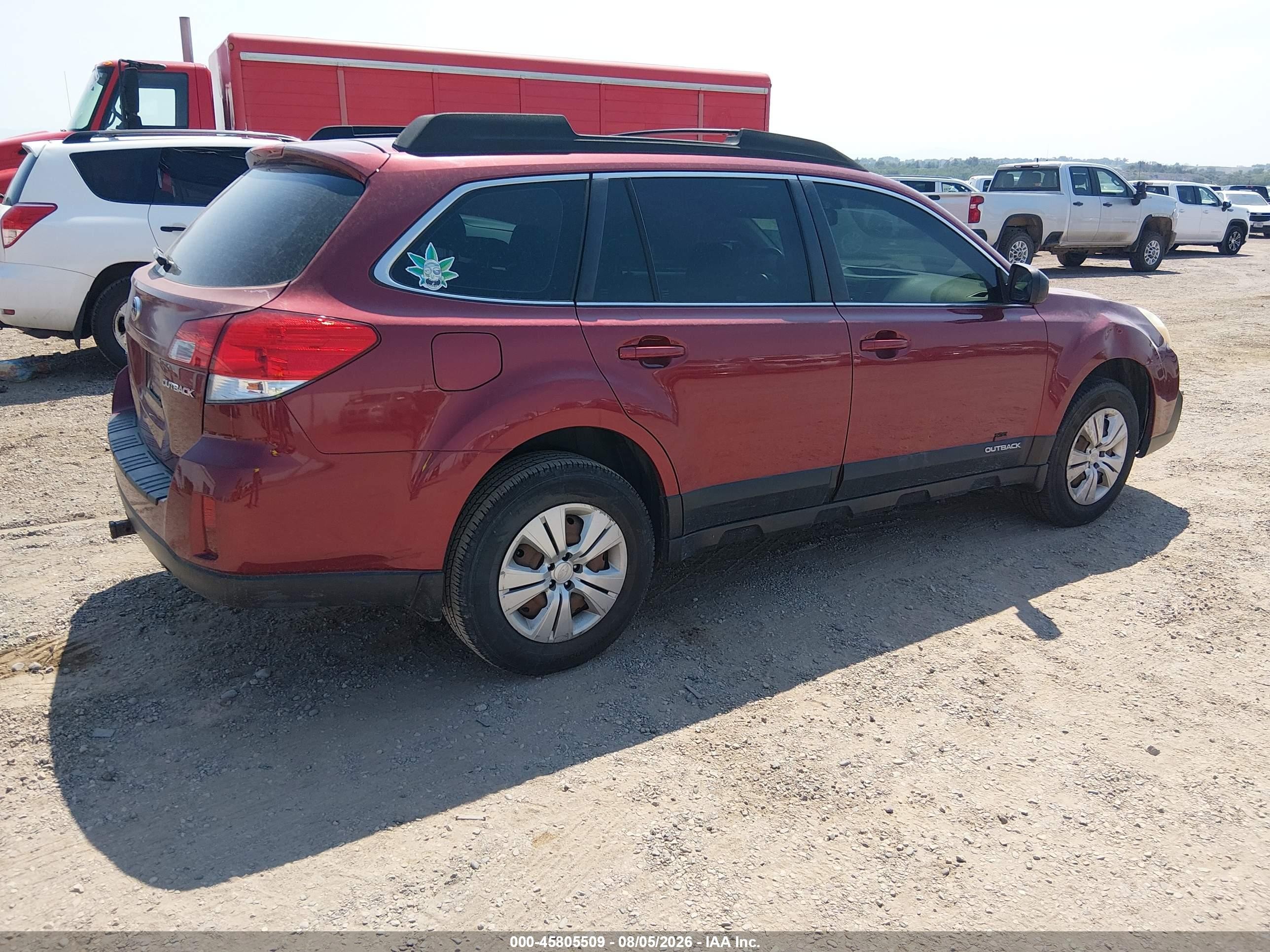 2013 Subaru Outback 2.5i Red vin: 4S4BRCAC6D3242526