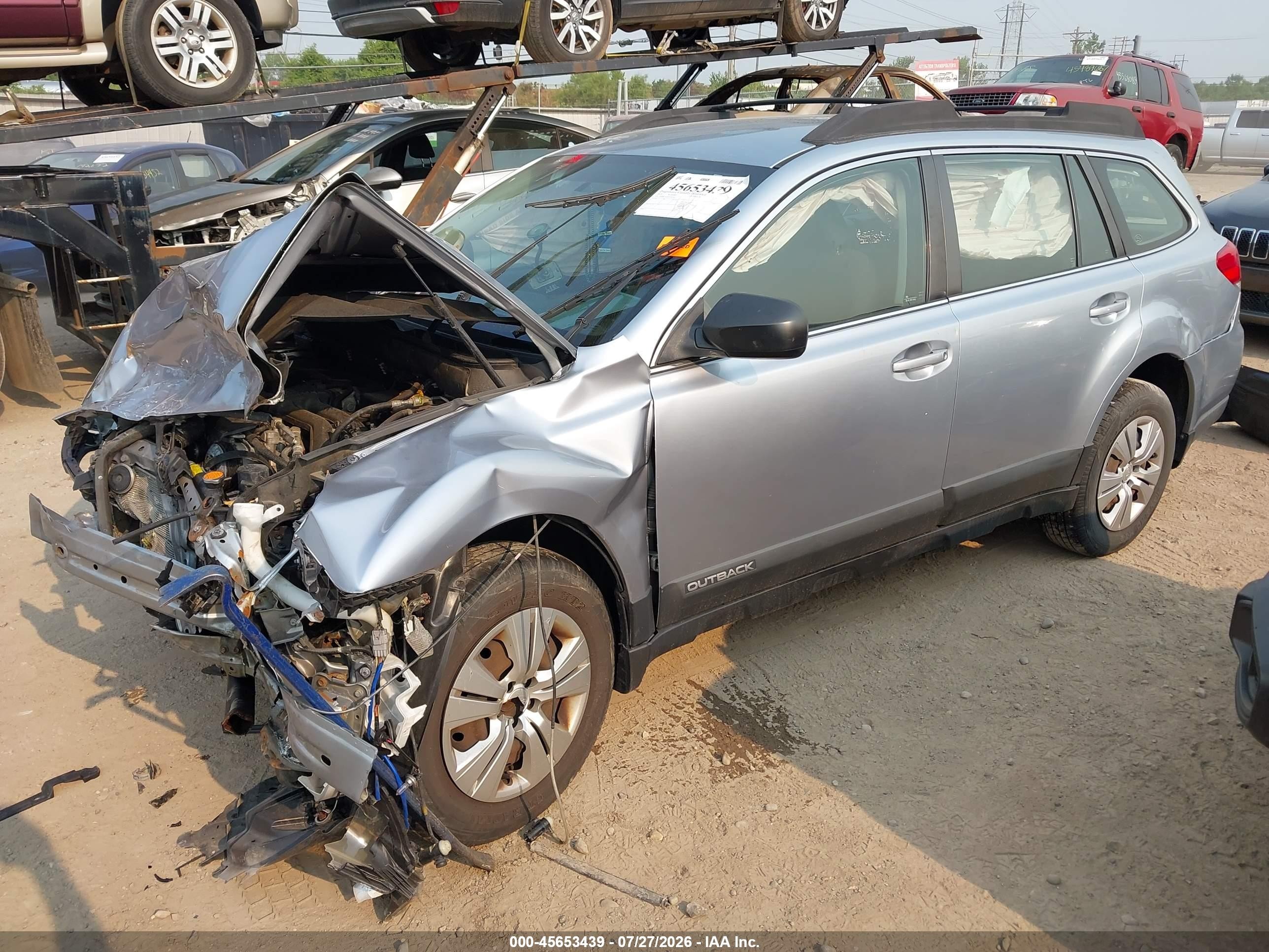 2013 Subaru Outback 2.5i Gray vin: 4S4BRCAC6D3265241