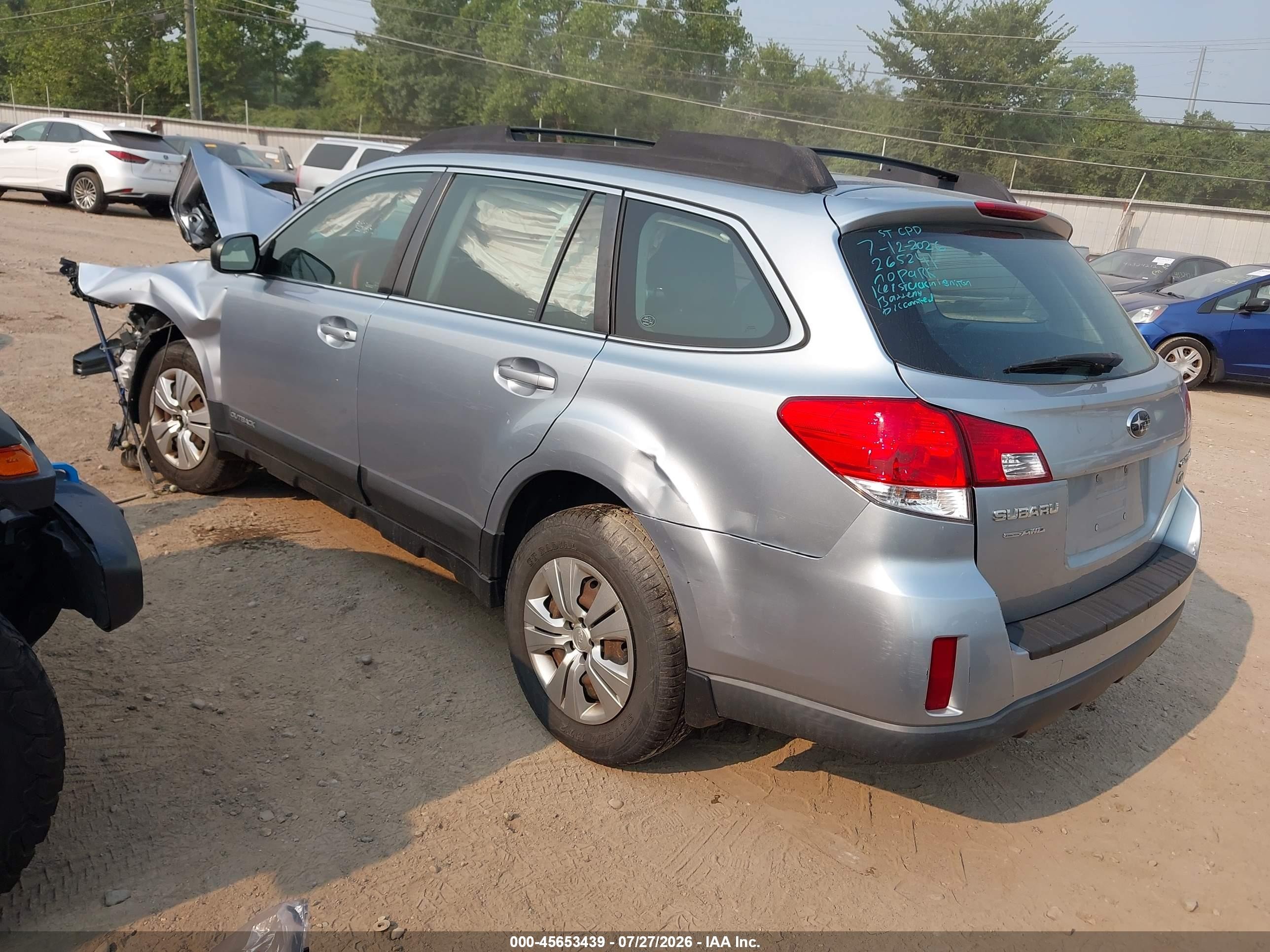 2013 Subaru Outback 2.5i Gray vin: 4S4BRCAC6D3265241