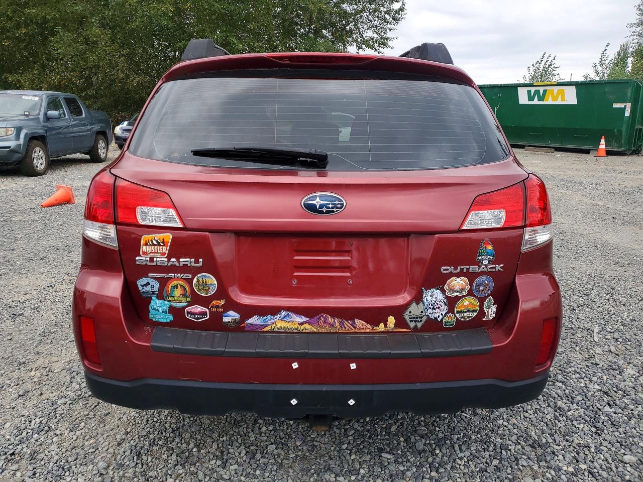 2013 Subaru Outback 2.5i Красный vin: 4S4BRCAC6D3305513