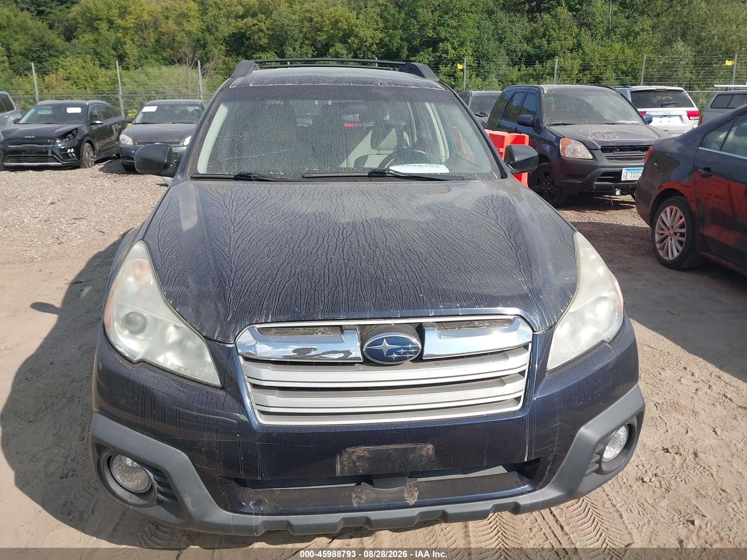 2014 Subaru Outback 2.5i Black vin: 4S4BRCAC6E3247520