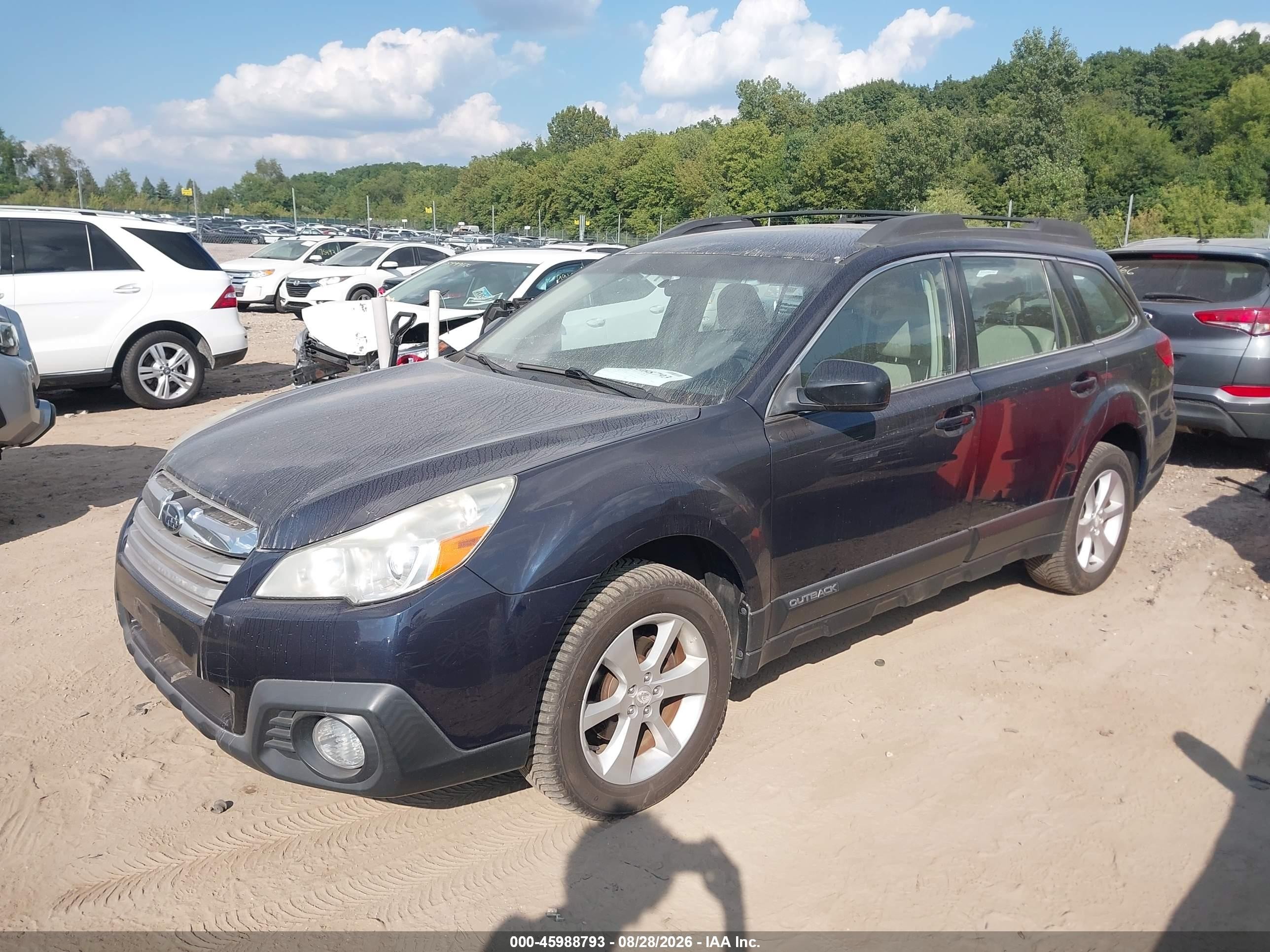 2014 Subaru Outback 2.5i Black vin: 4S4BRCAC6E3247520