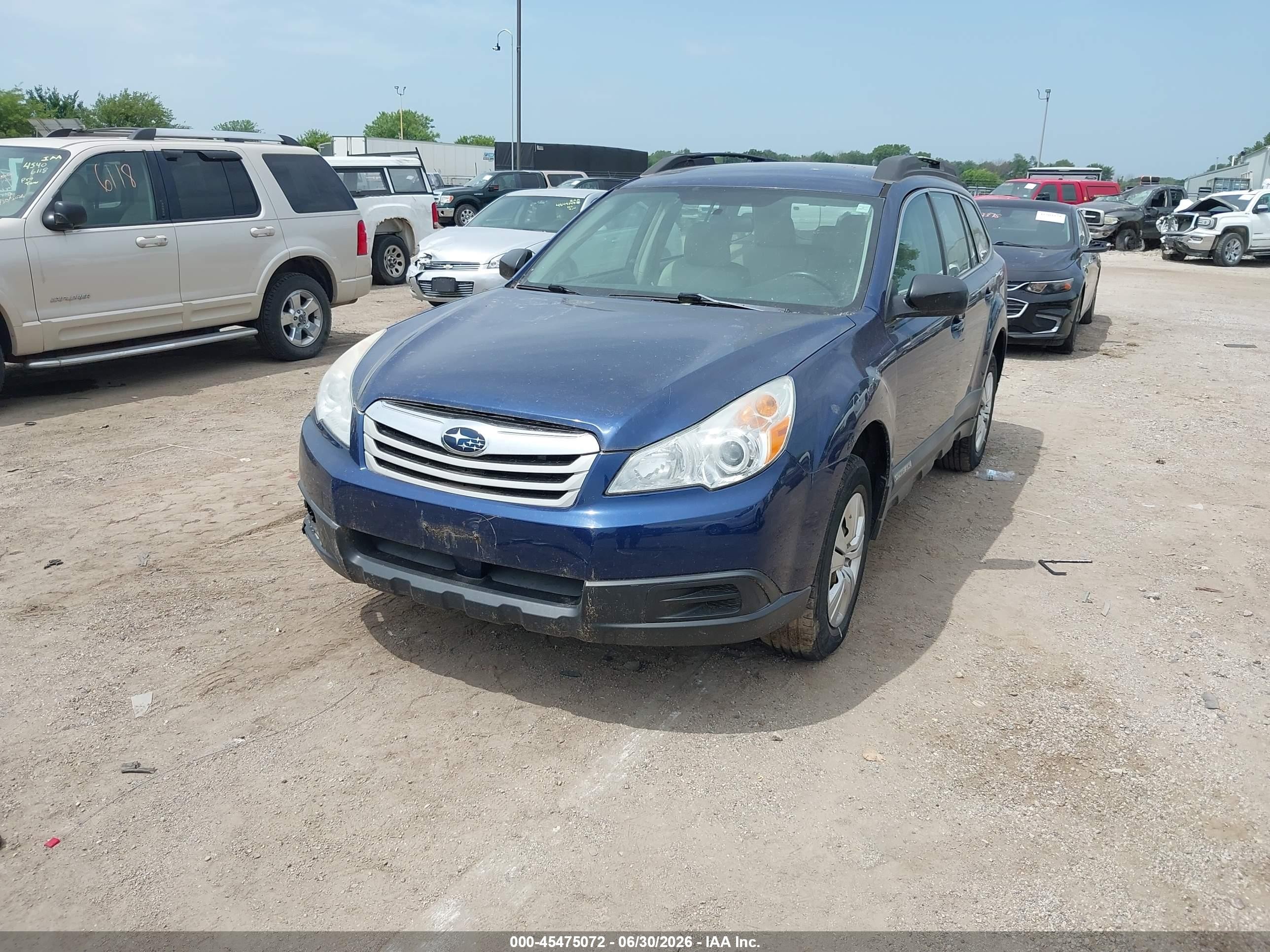 2010 Subaru Outback 2.5i Blue vin: 4S4BRCAC7A3351931