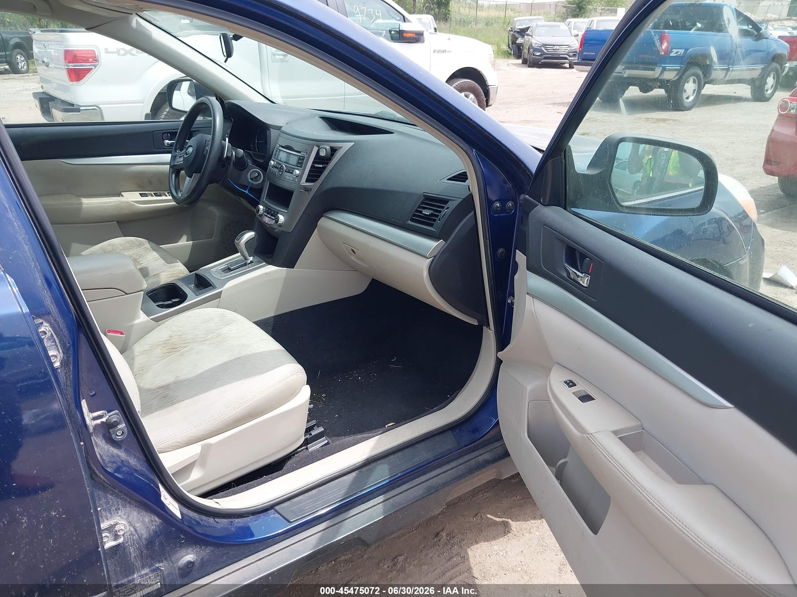 2010 Subaru Outback 2.5i Blue vin: 4S4BRCAC7A3351931