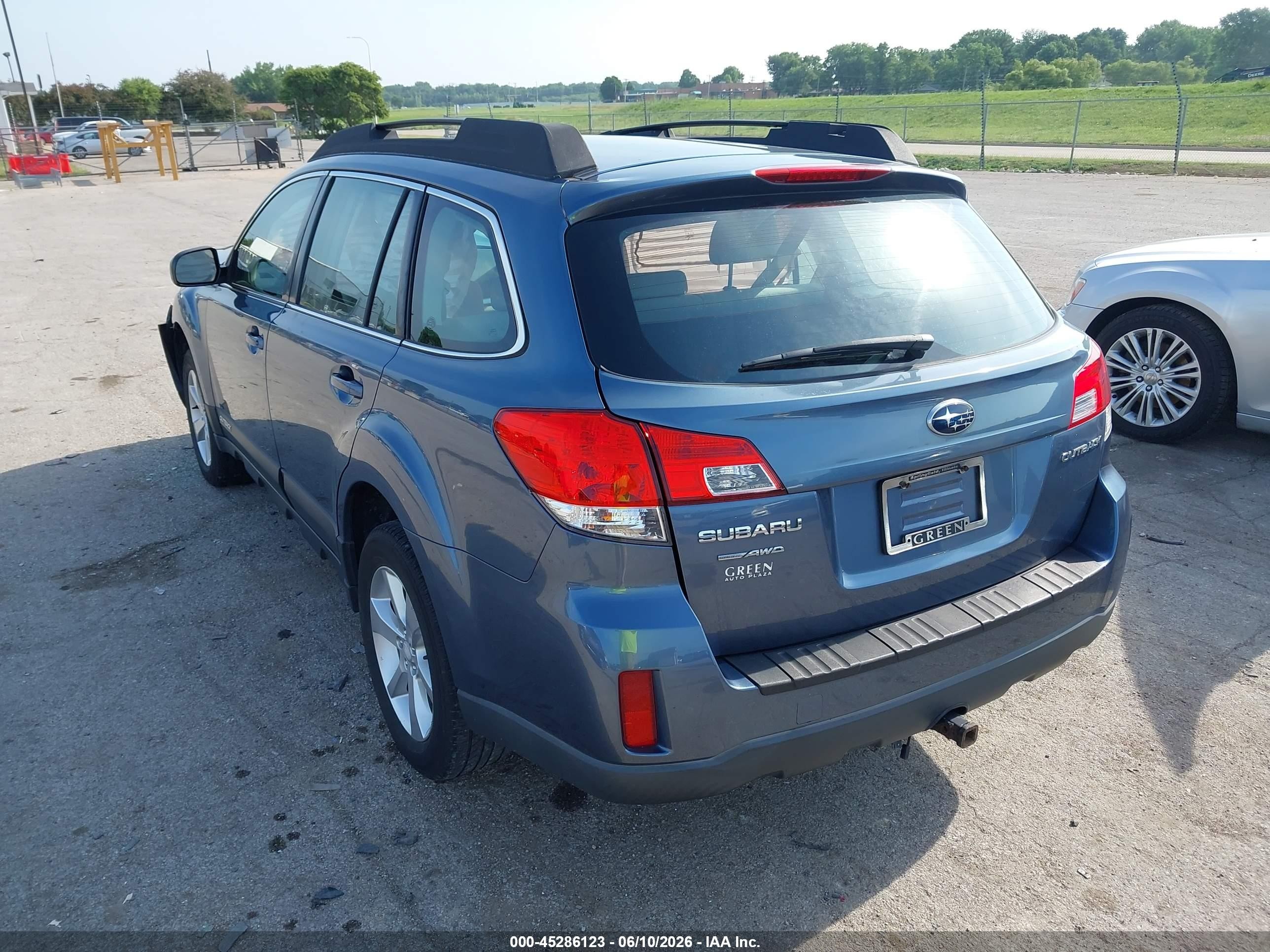 2014 Subaru Outback 2.5i Blue vin: 4S4BRCAC7E3226188