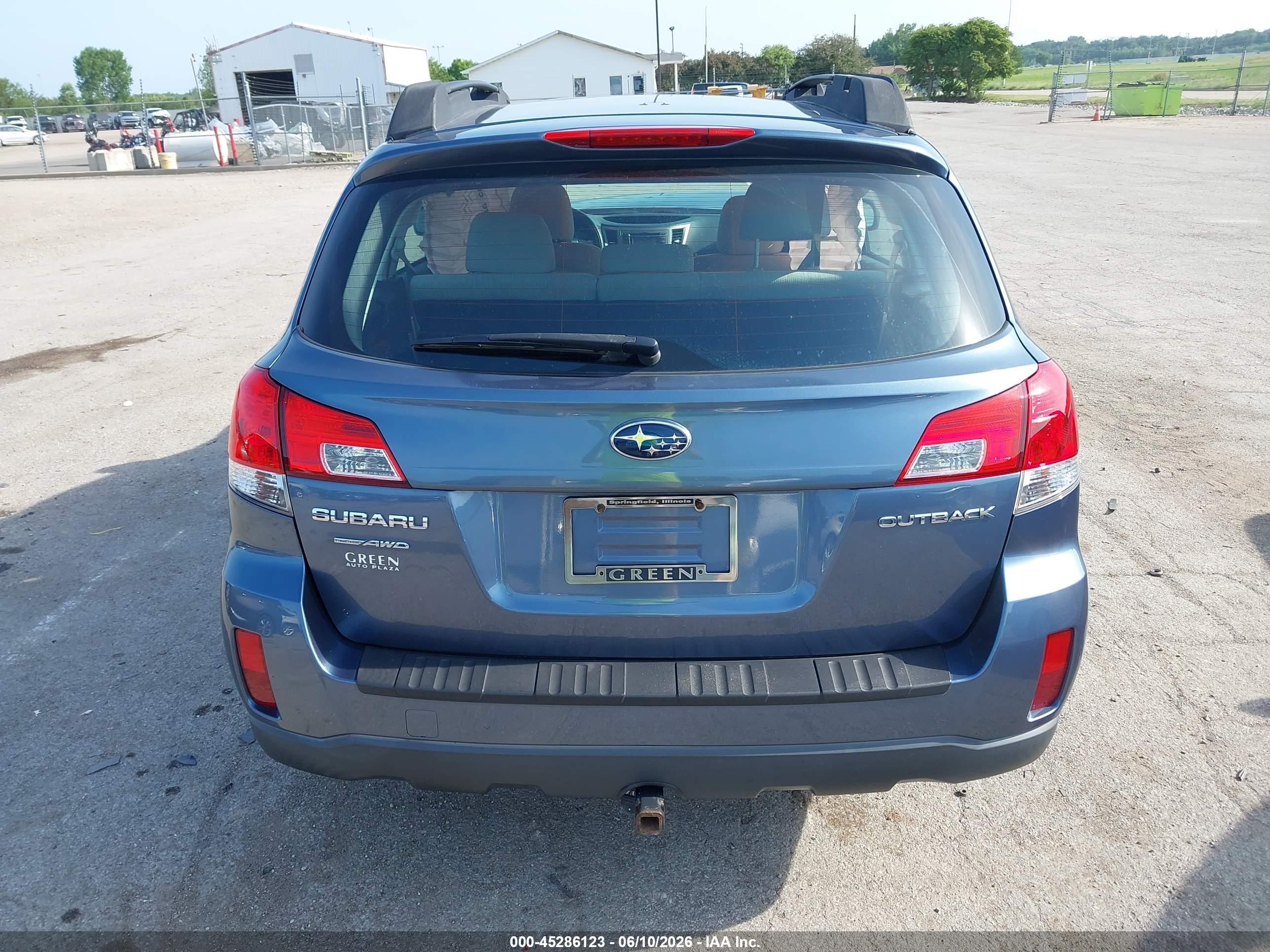 2014 Subaru Outback 2.5i Blue vin: 4S4BRCAC7E3226188