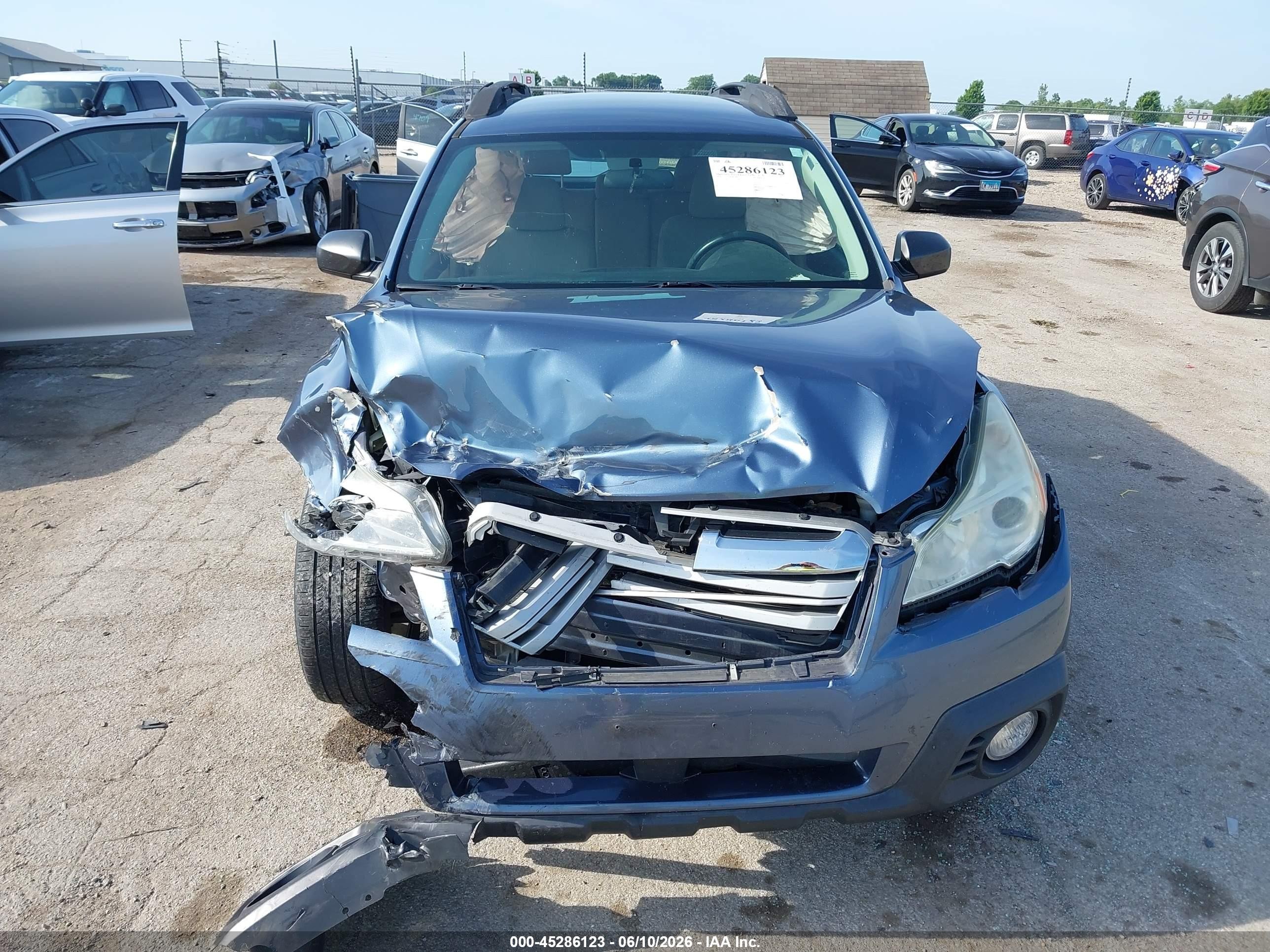 2014 Subaru Outback 2.5i Blue vin: 4S4BRCAC7E3226188