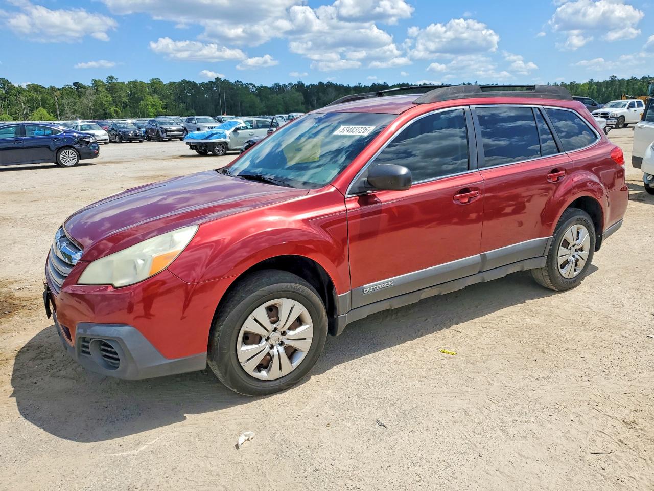 2013 Subaru Outback 2.5i Burgundy vin: 4S4BRCAC8D3240082