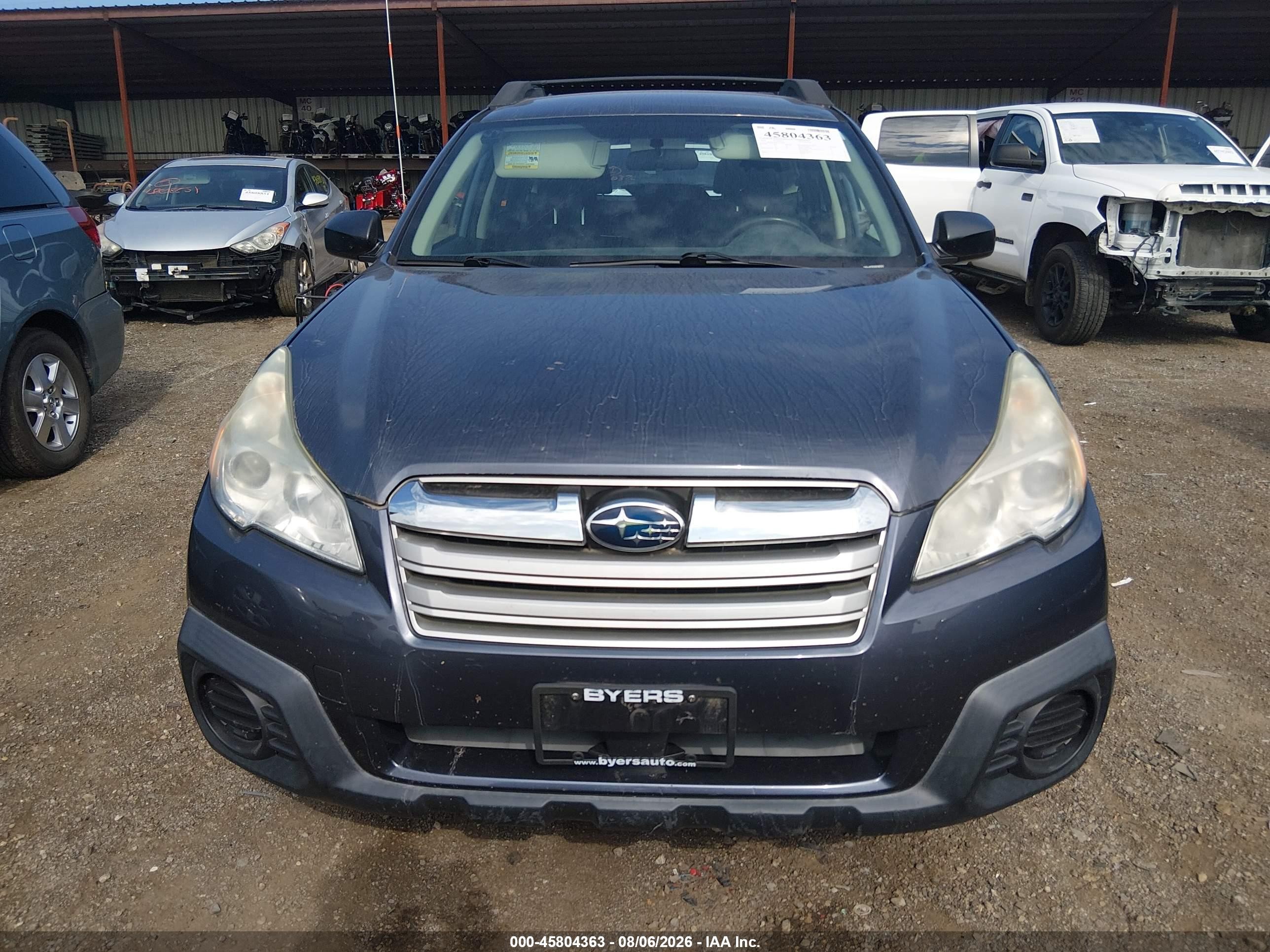 2014 Subaru Outback 2.5i Gray vin: 4S4BRCAC8E3319205