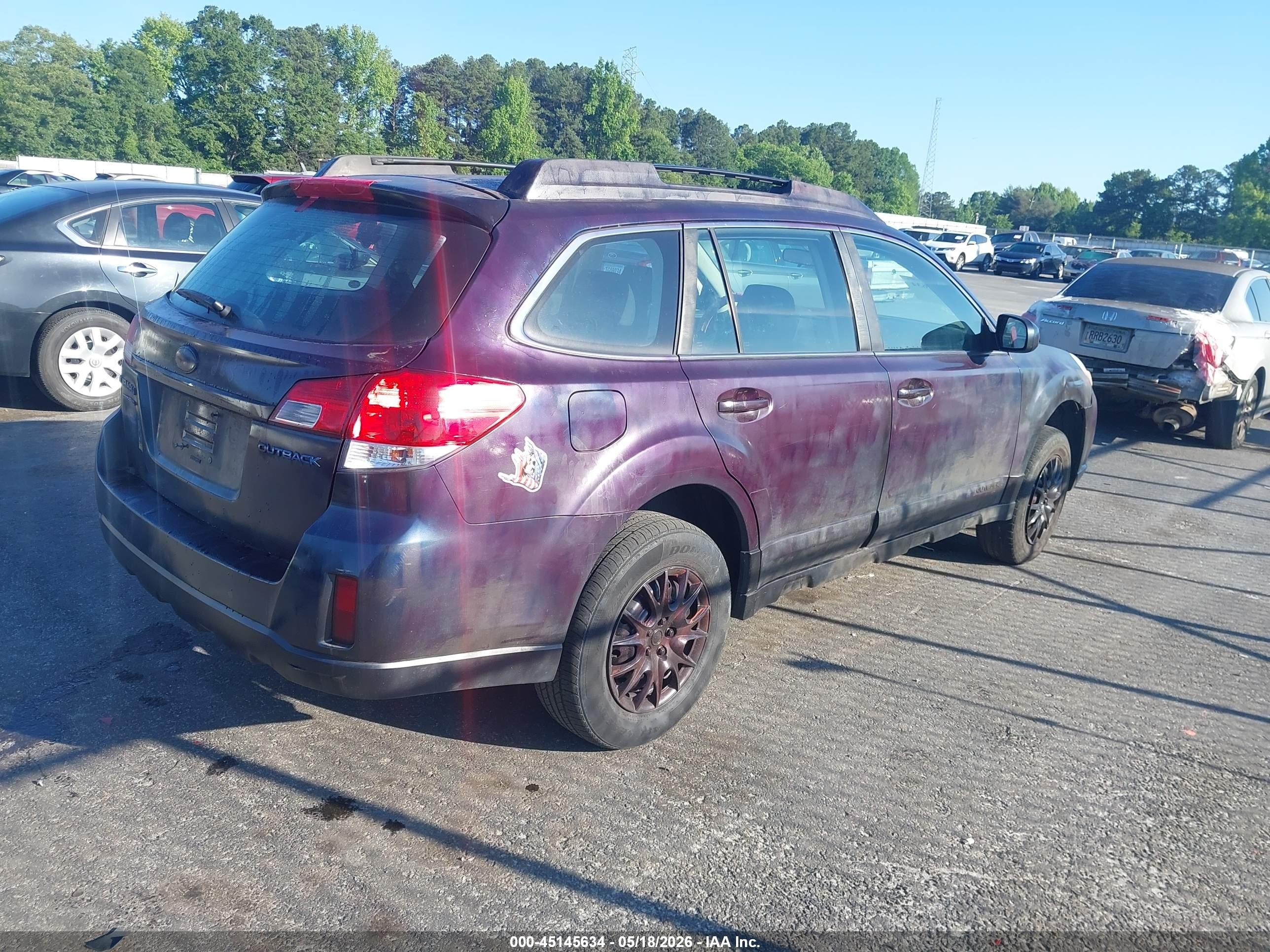 2010 Subaru Outback 2.5i Бордовый vin: 4S4BRCAC9A3362400