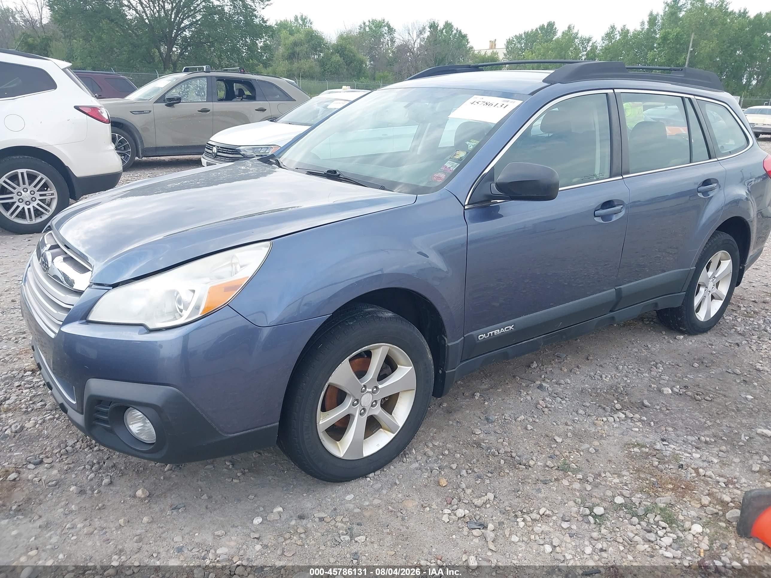 2014 Subaru Outback 2.5i Blue vin: 4S4BRCAC9E3285551