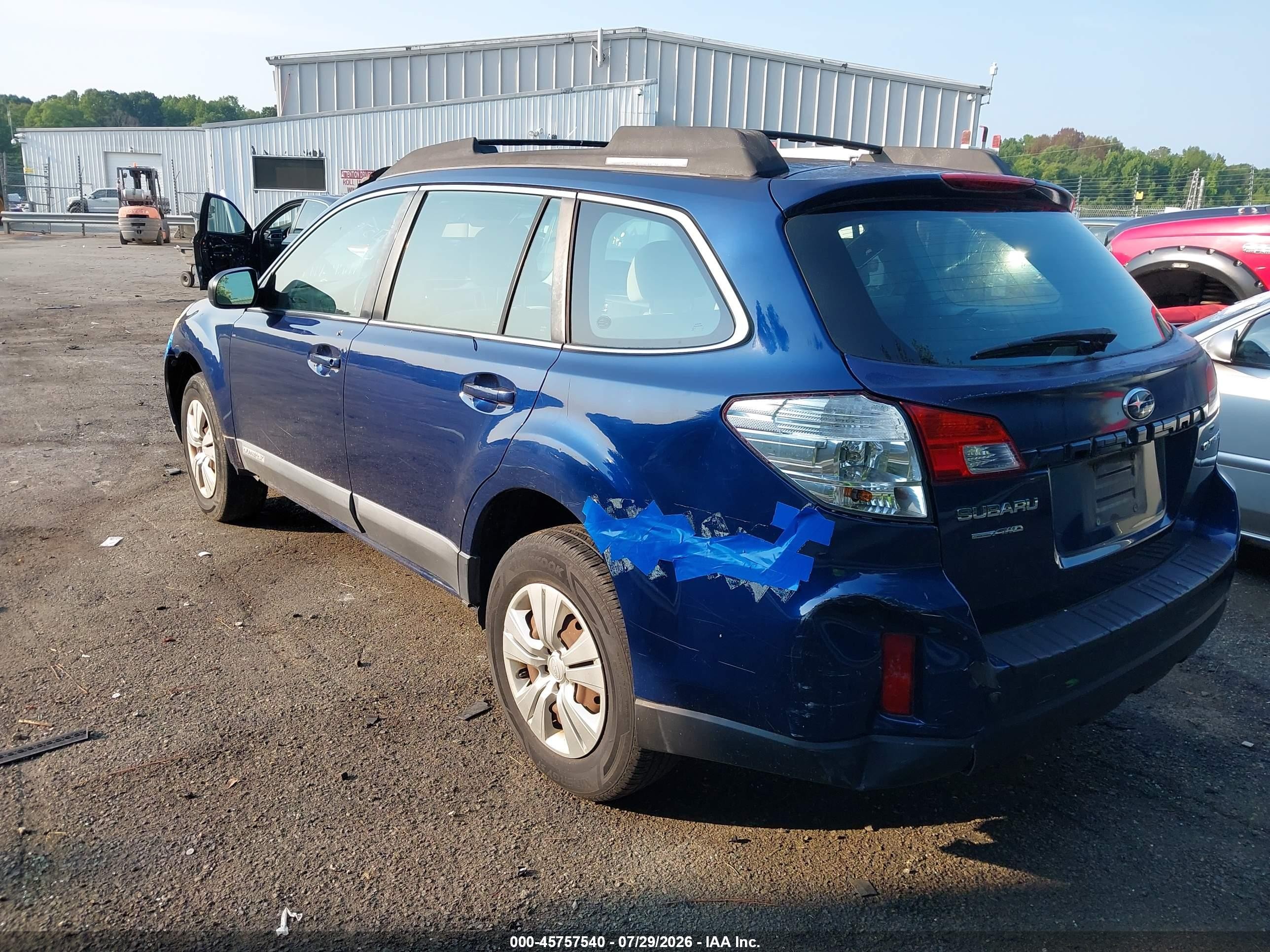 2010 Subaru Outback 2.5i Blue vin: 4S4BRCACXA3311505