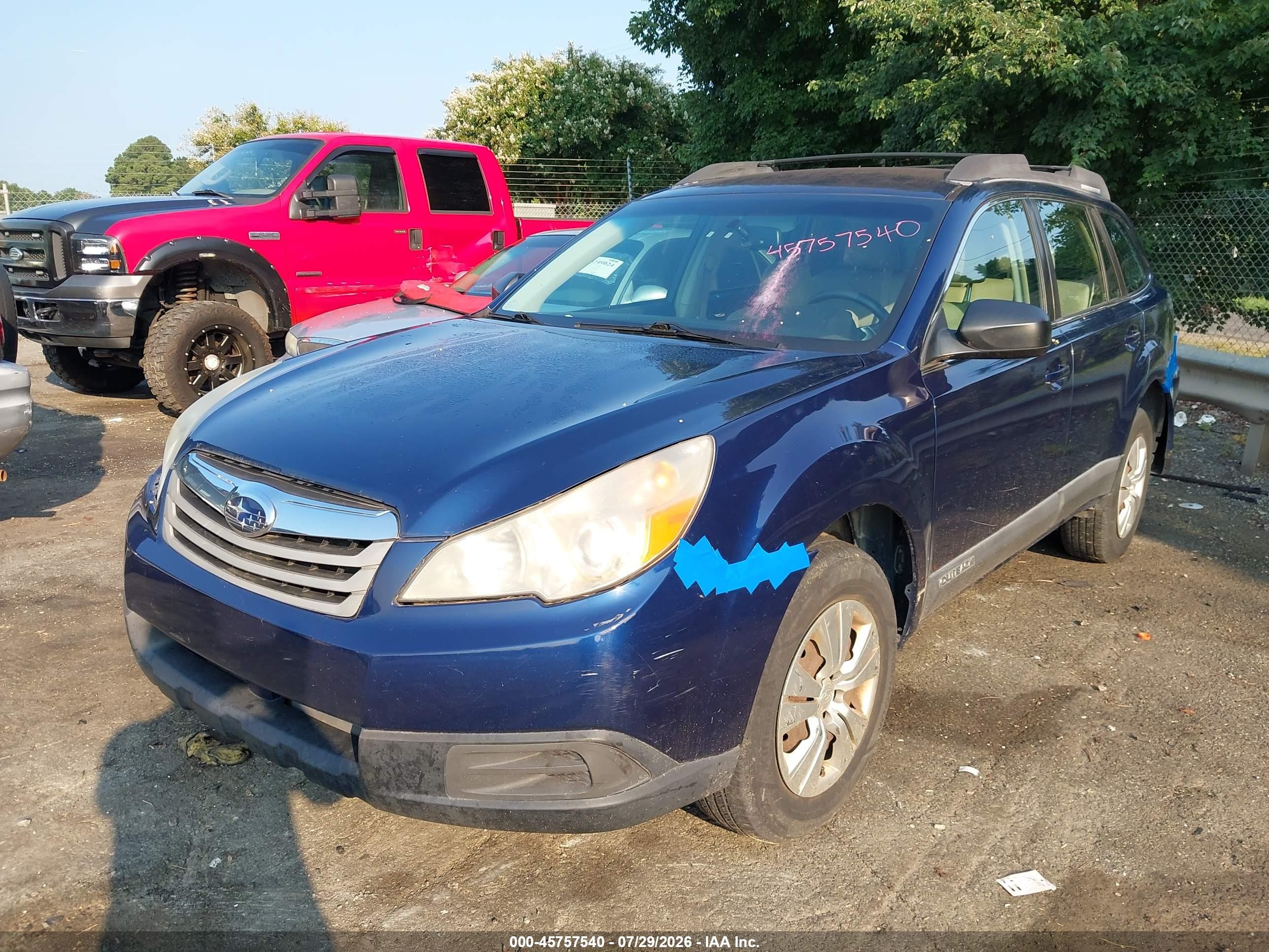 2010 Subaru Outback 2.5i Blue vin: 4S4BRCACXA3311505