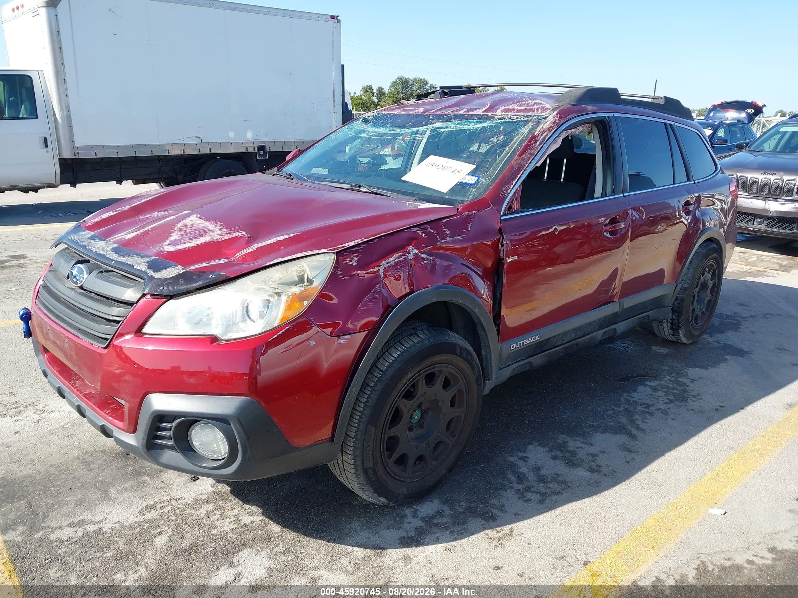 2013 Subaru Outback 2.5i Premium Red vin: 4S4BRCBC1D3206094