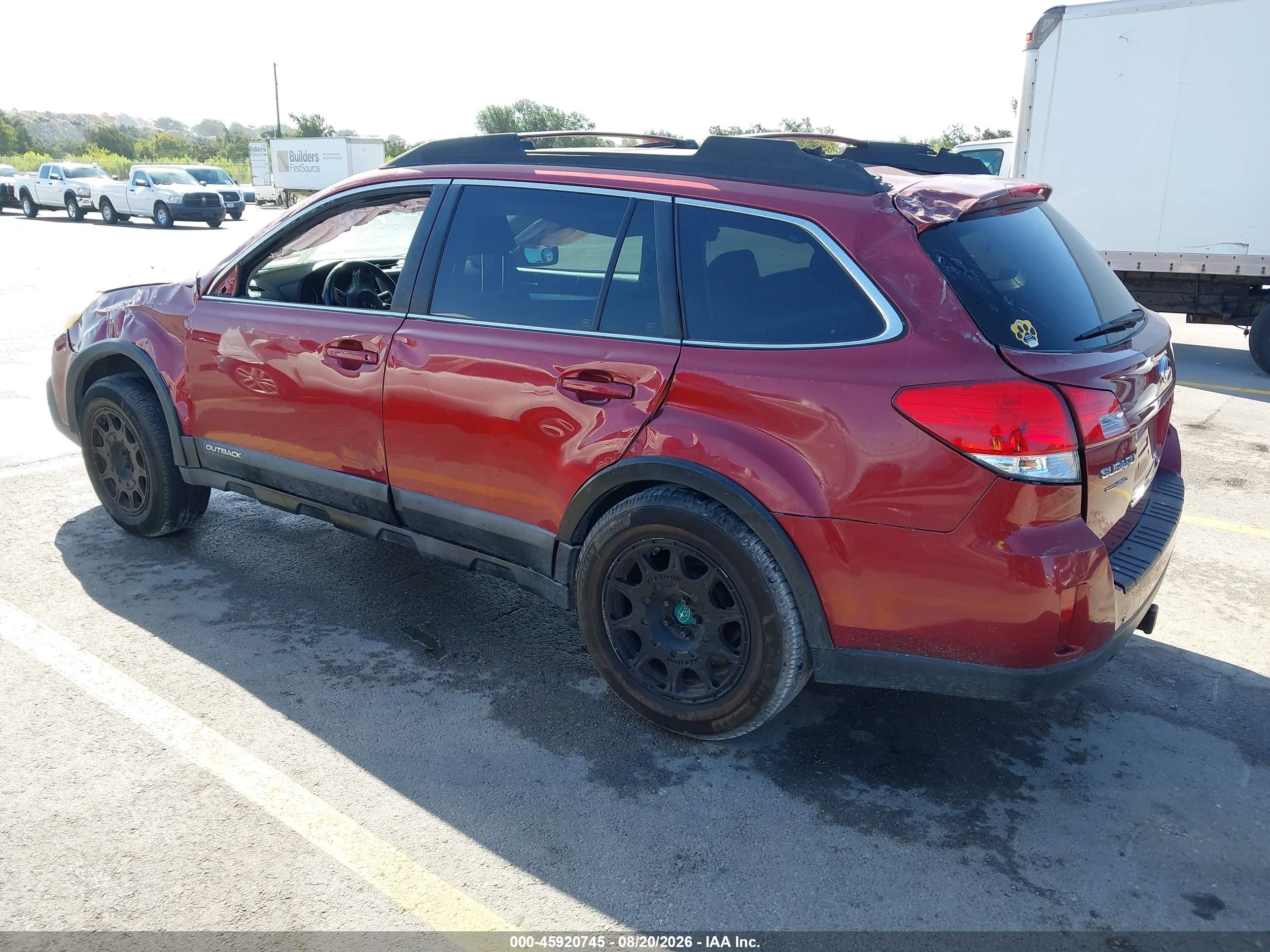 2013 Subaru Outback 2.5i Premium Red vin: 4S4BRCBC1D3206094