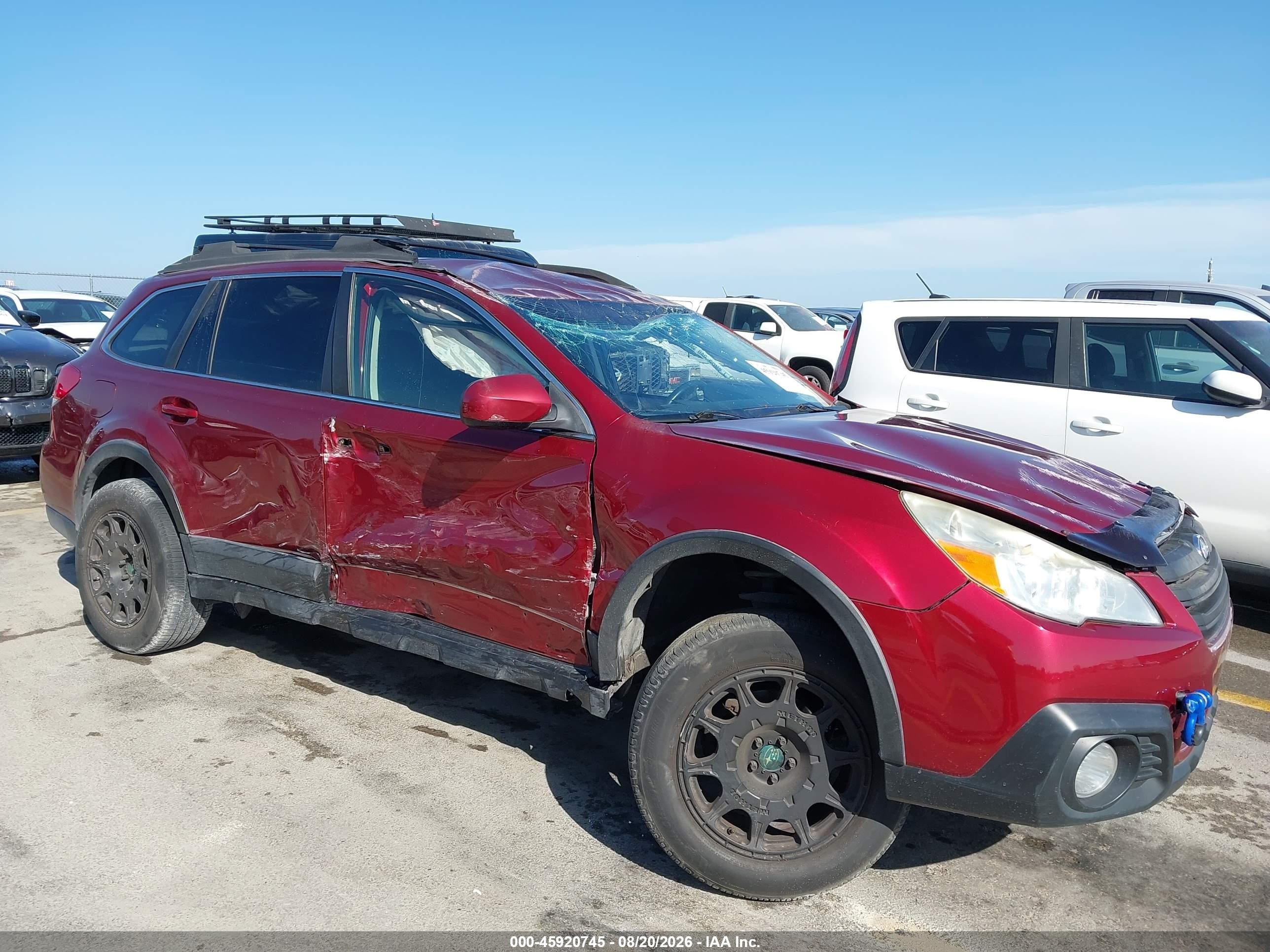 2013 Subaru Outback 2.5i Premium Red vin: 4S4BRCBC1D3206094