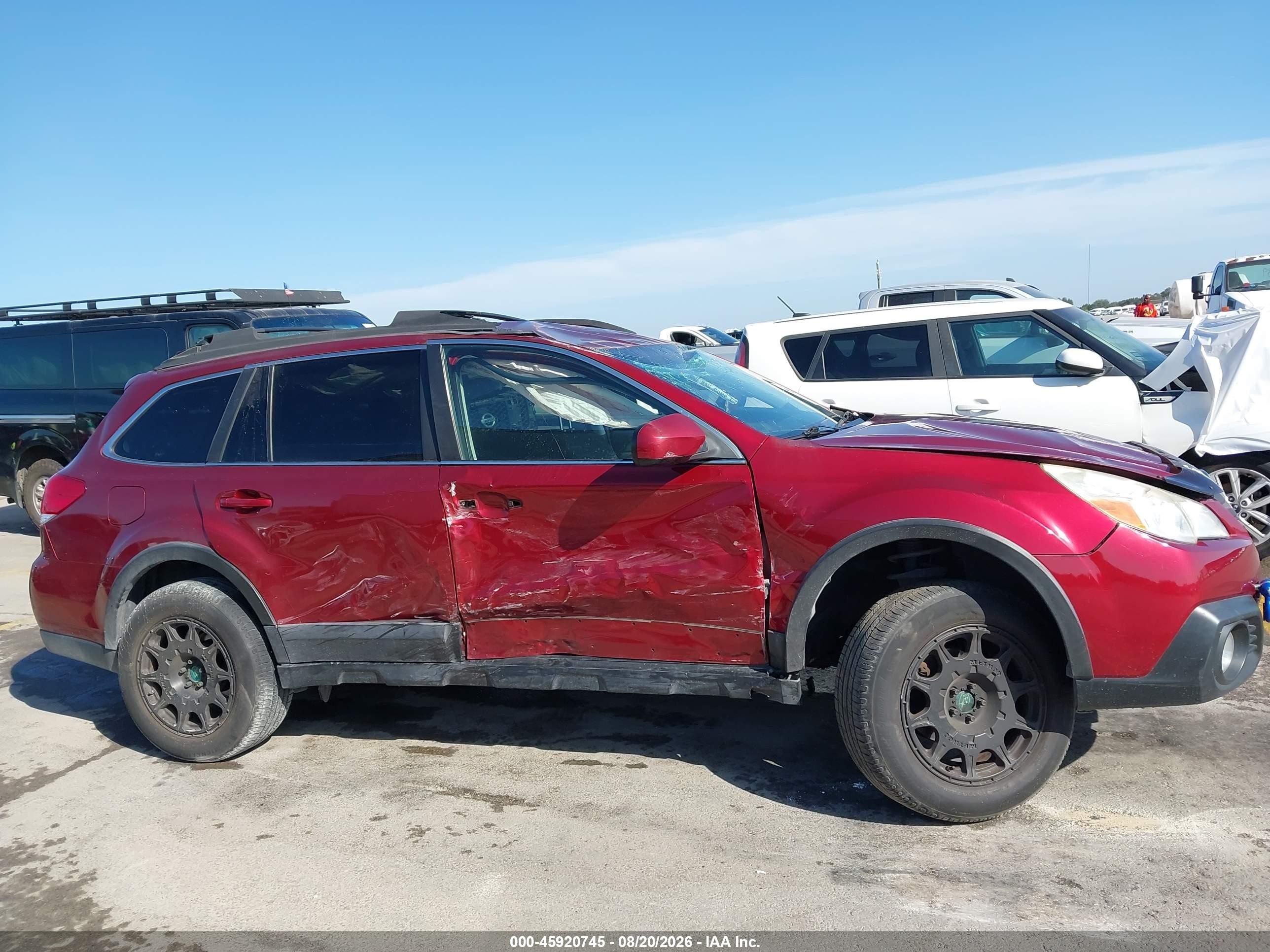 2013 Subaru Outback 2.5i Premium Red vin: 4S4BRCBC1D3206094