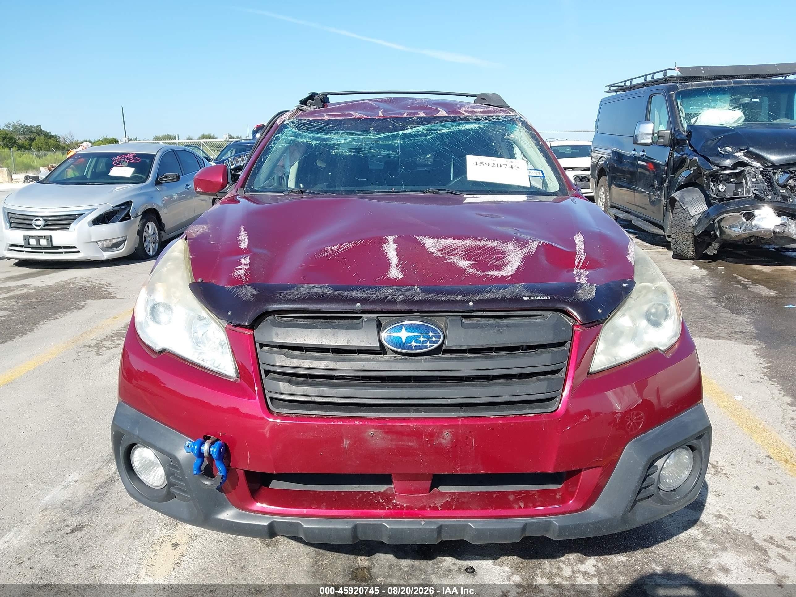2013 Subaru Outback 2.5i Premium Red vin: 4S4BRCBC1D3206094