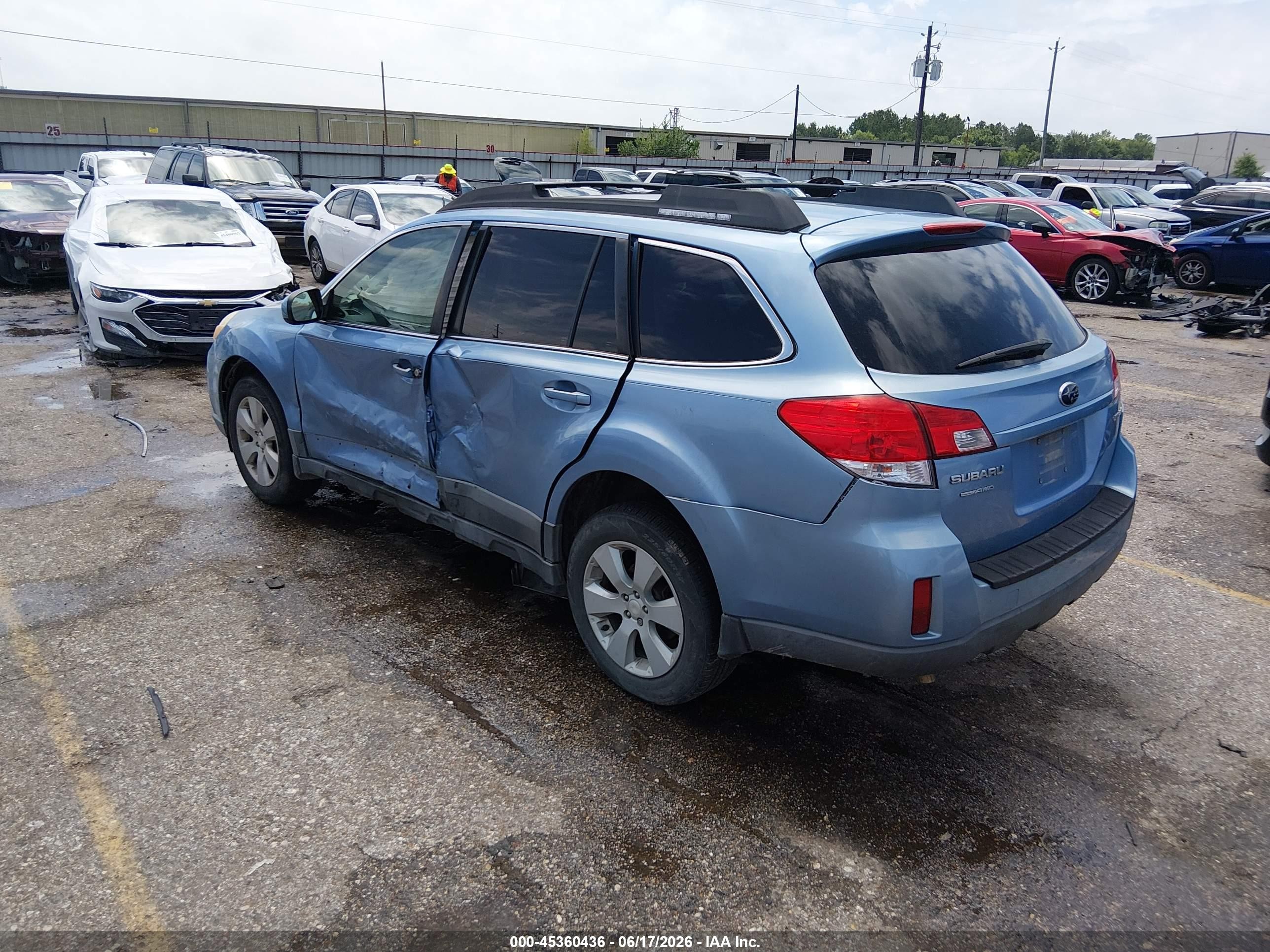 2011 Subaru Outback 2.5i Premium Light Blue vin: 4S4BRCBC4B3365169