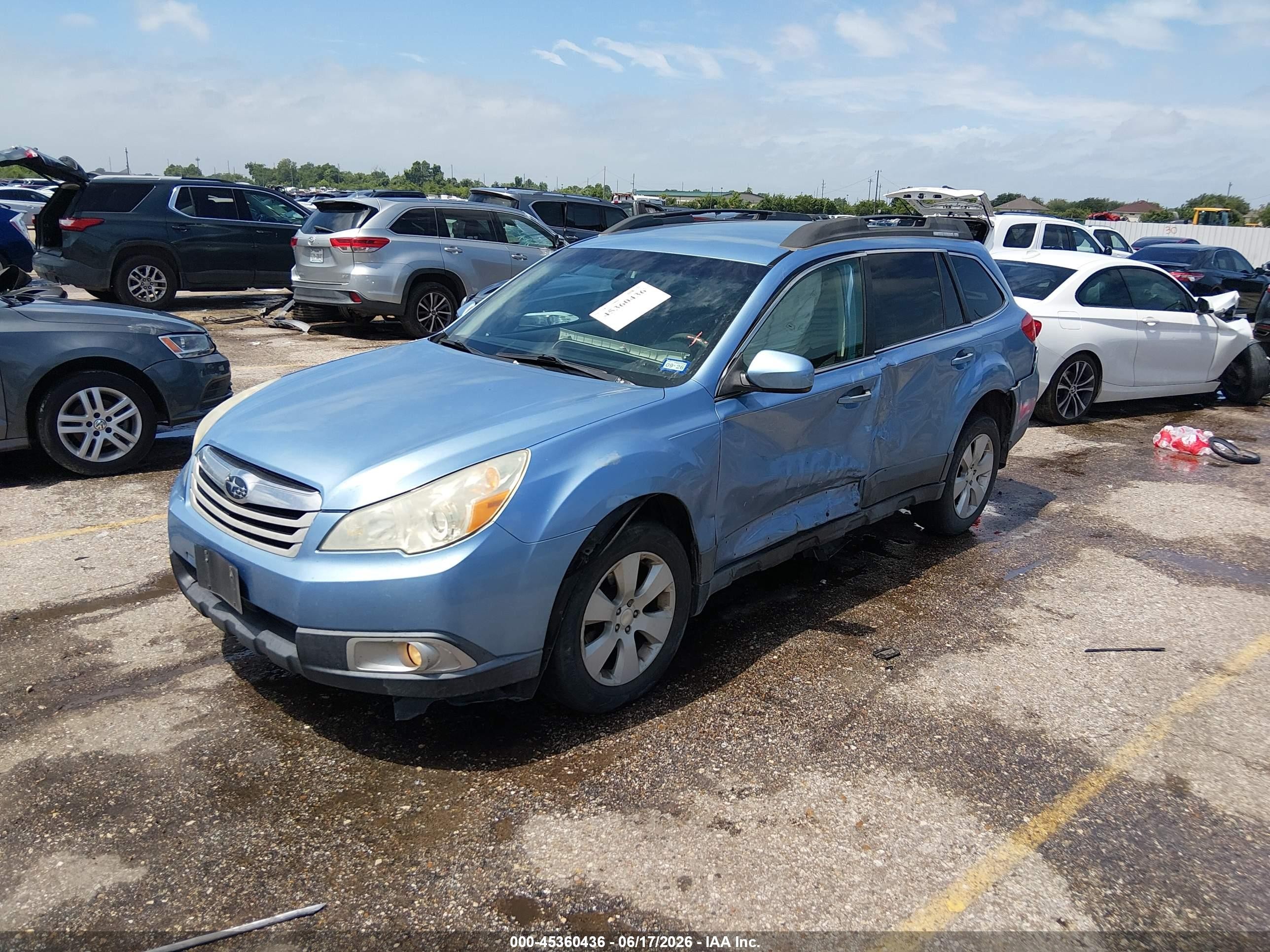2011 Subaru Outback 2.5i Premium Light Blue vin: 4S4BRCBC4B3365169