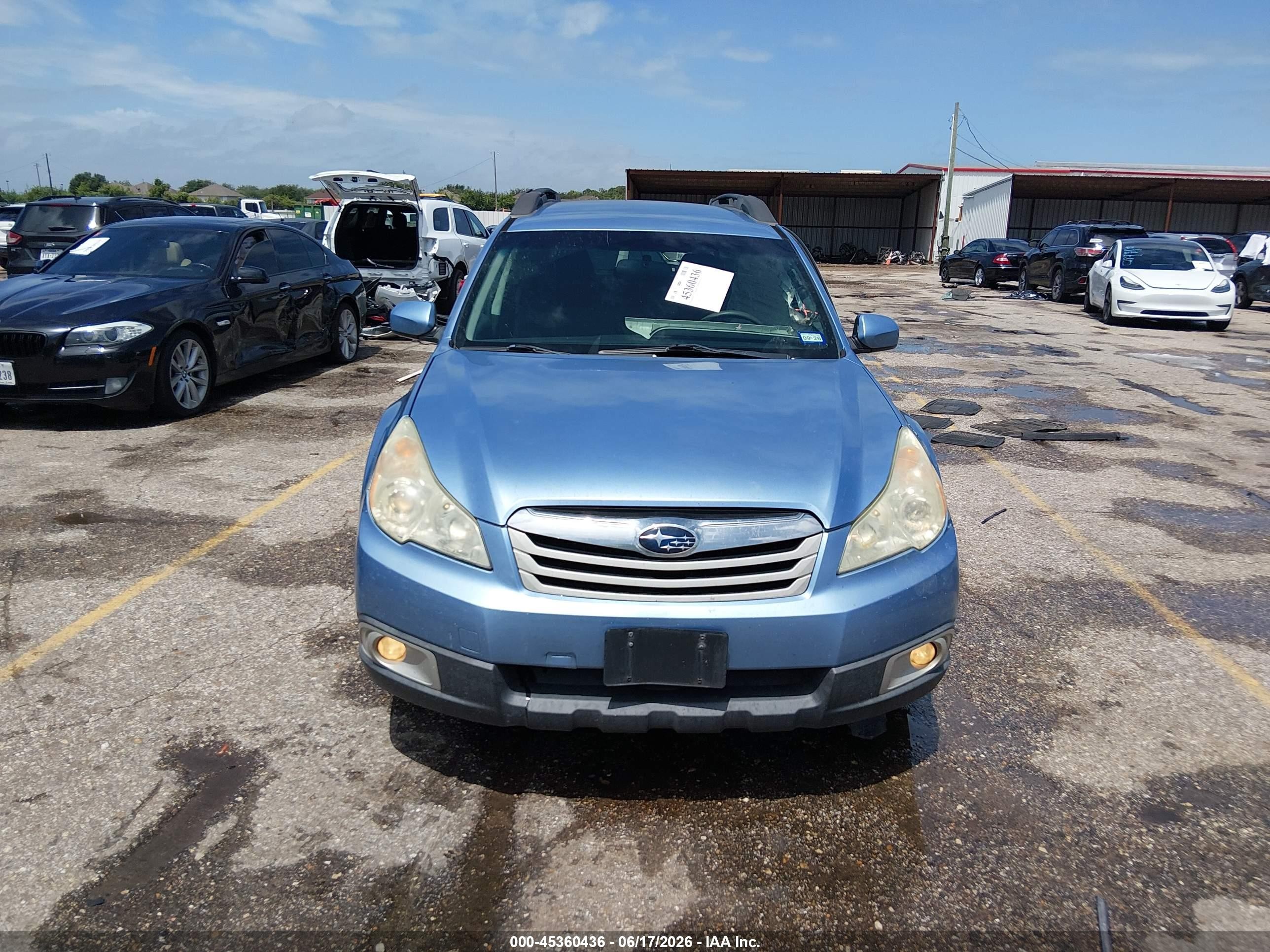 2011 Subaru Outback 2.5i Premium Light Blue vin: 4S4BRCBC4B3365169