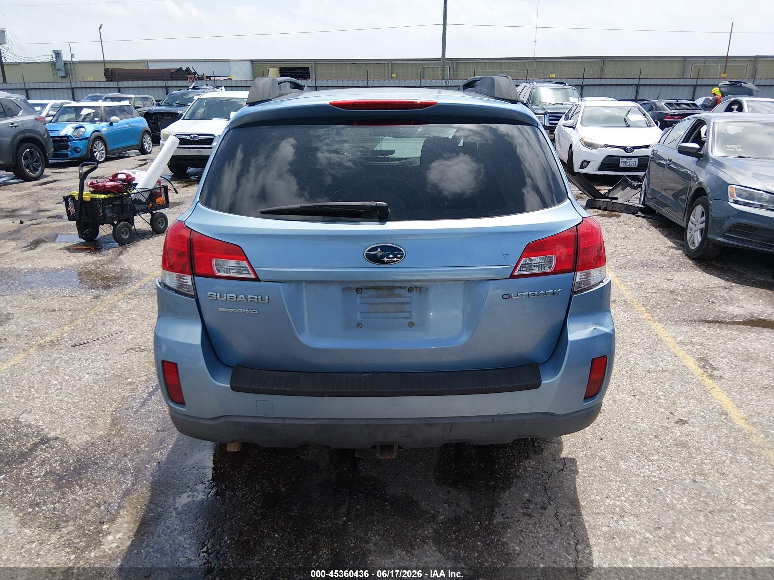 2011 Subaru Outback 2.5i Premium Light Blue vin: 4S4BRCBC4B3365169