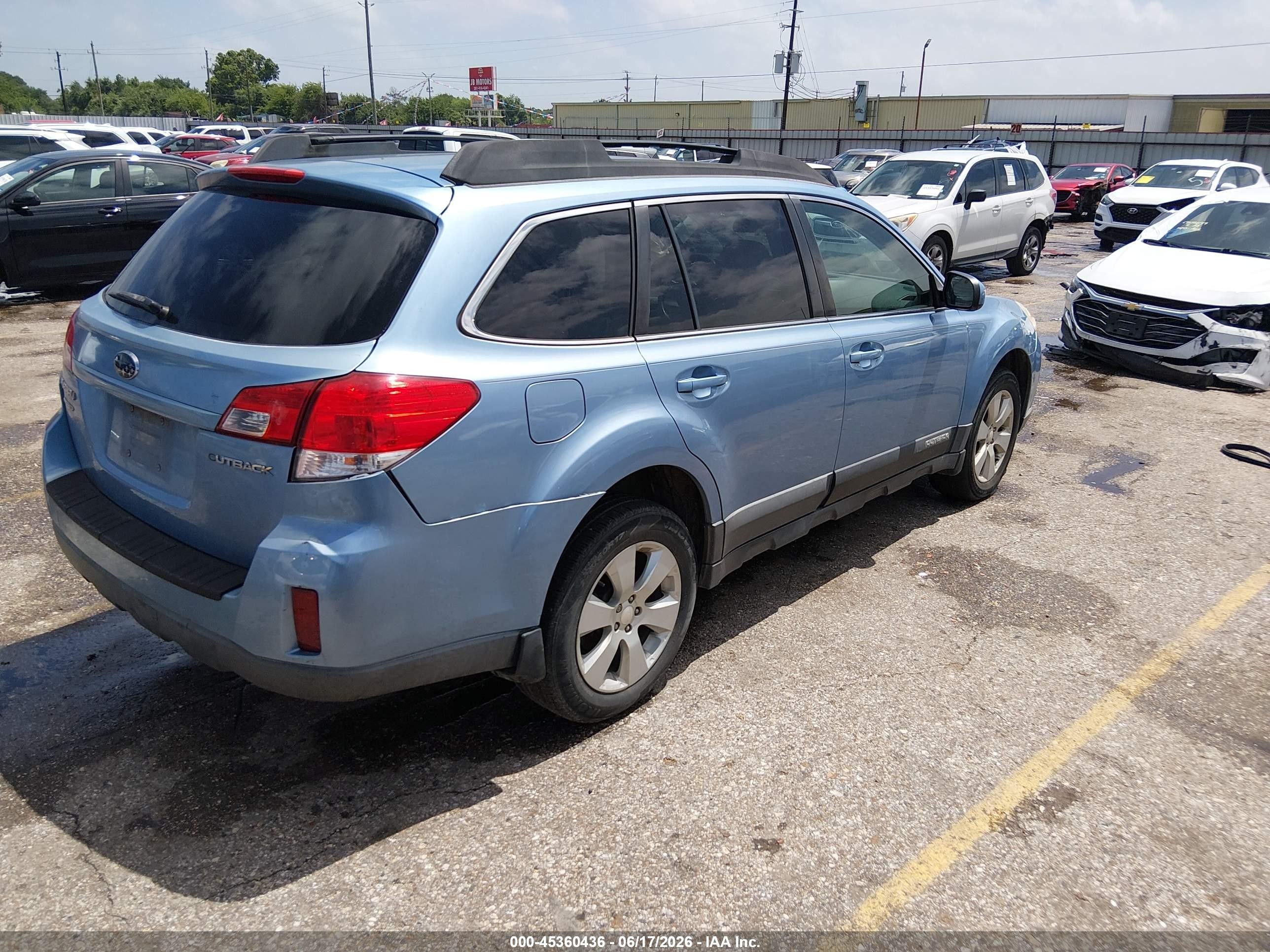 2011 Subaru Outback 2.5i Premium Light Blue vin: 4S4BRCBC4B3365169