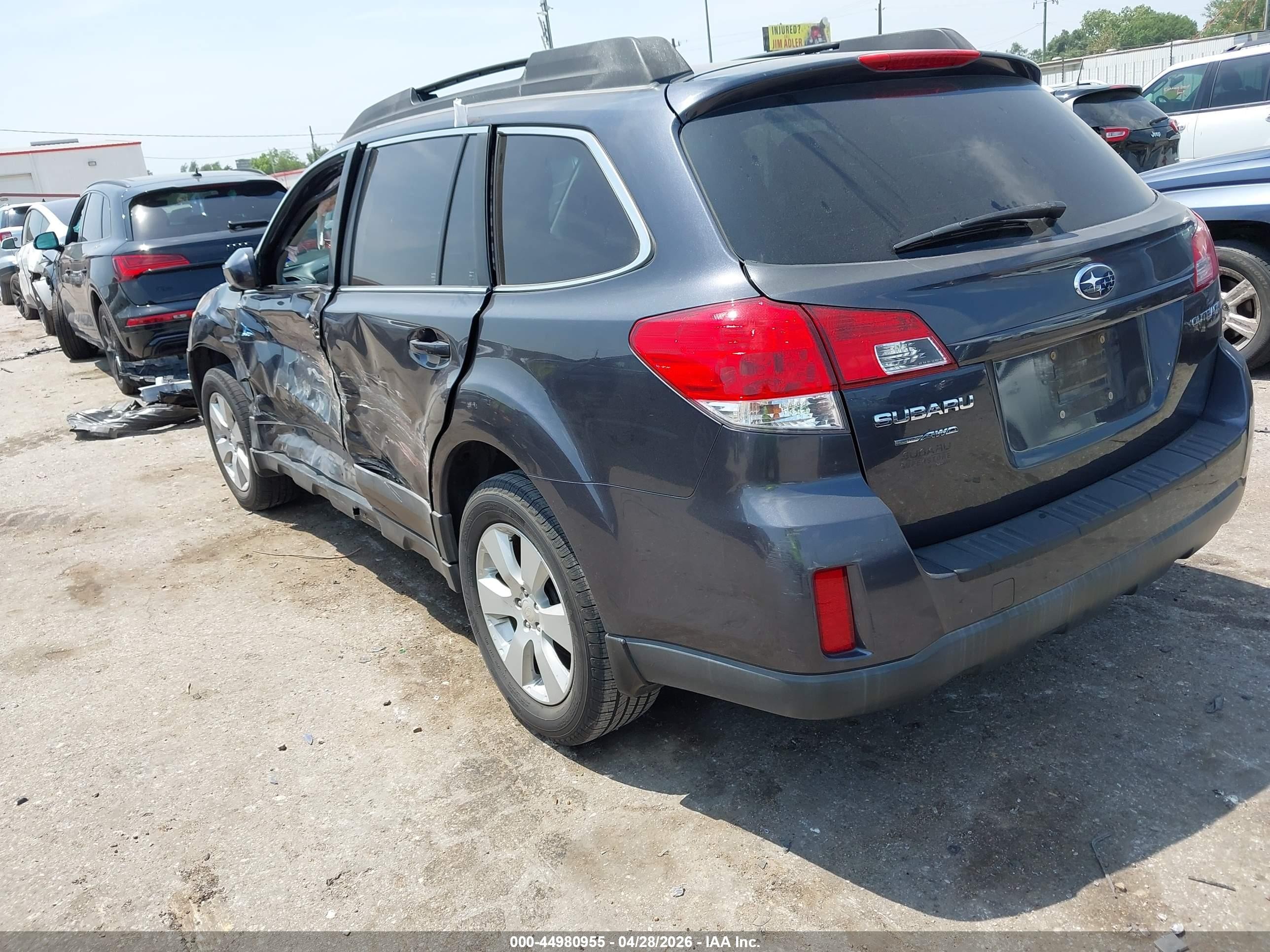 2011 Subaru Outback 2.5i Premium Gray vin: 4S4BRCCC0B3322236