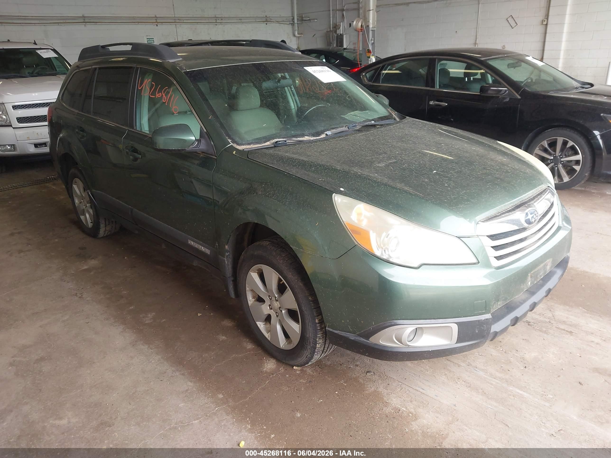 2011 Subaru Outback 2.5i Premium Green vin: 4S4BRCCC0B3326948