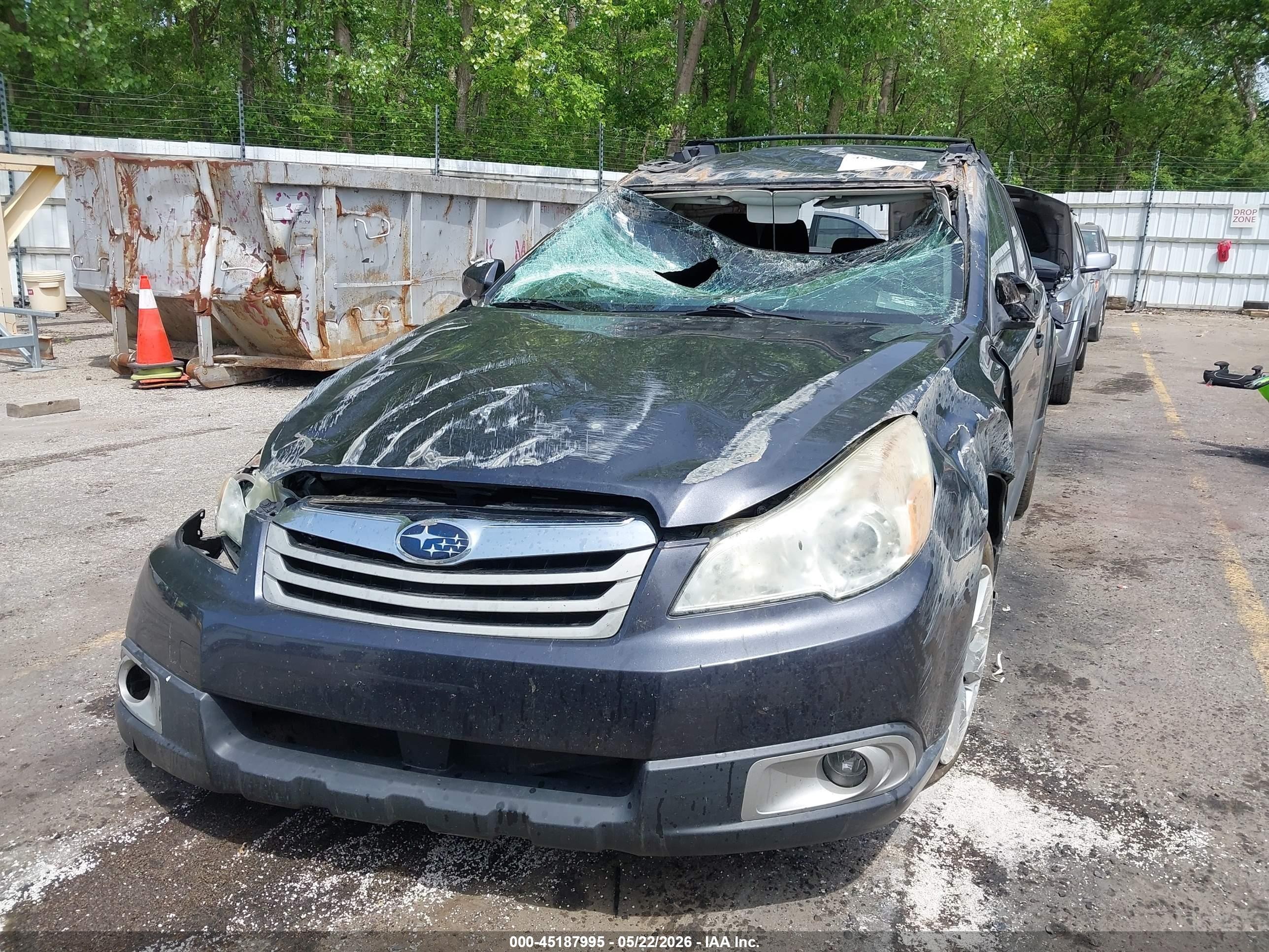 2012 Subaru Outback 2.5i Premium Gray vin: 4S4BRCCC0C3214393
