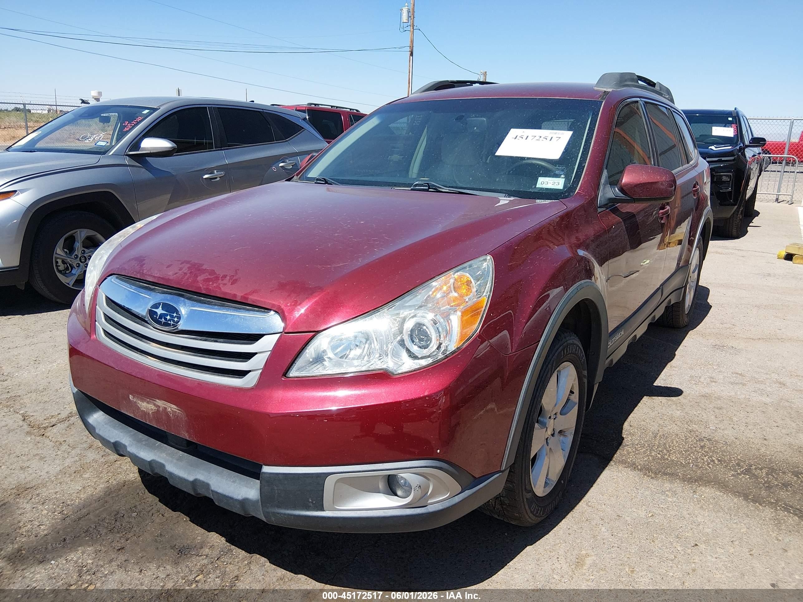 2011 Subaru Outback 2.5i Premium Red vin: 4S4BRCCC1B3359019