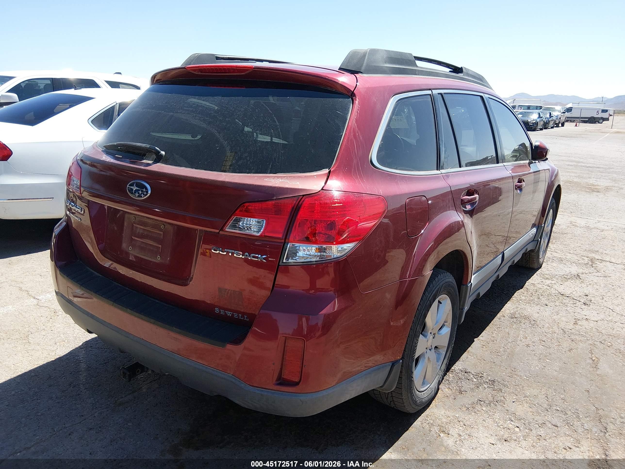 2011 Subaru Outback 2.5i Premium Red vin: 4S4BRCCC1B3359019
