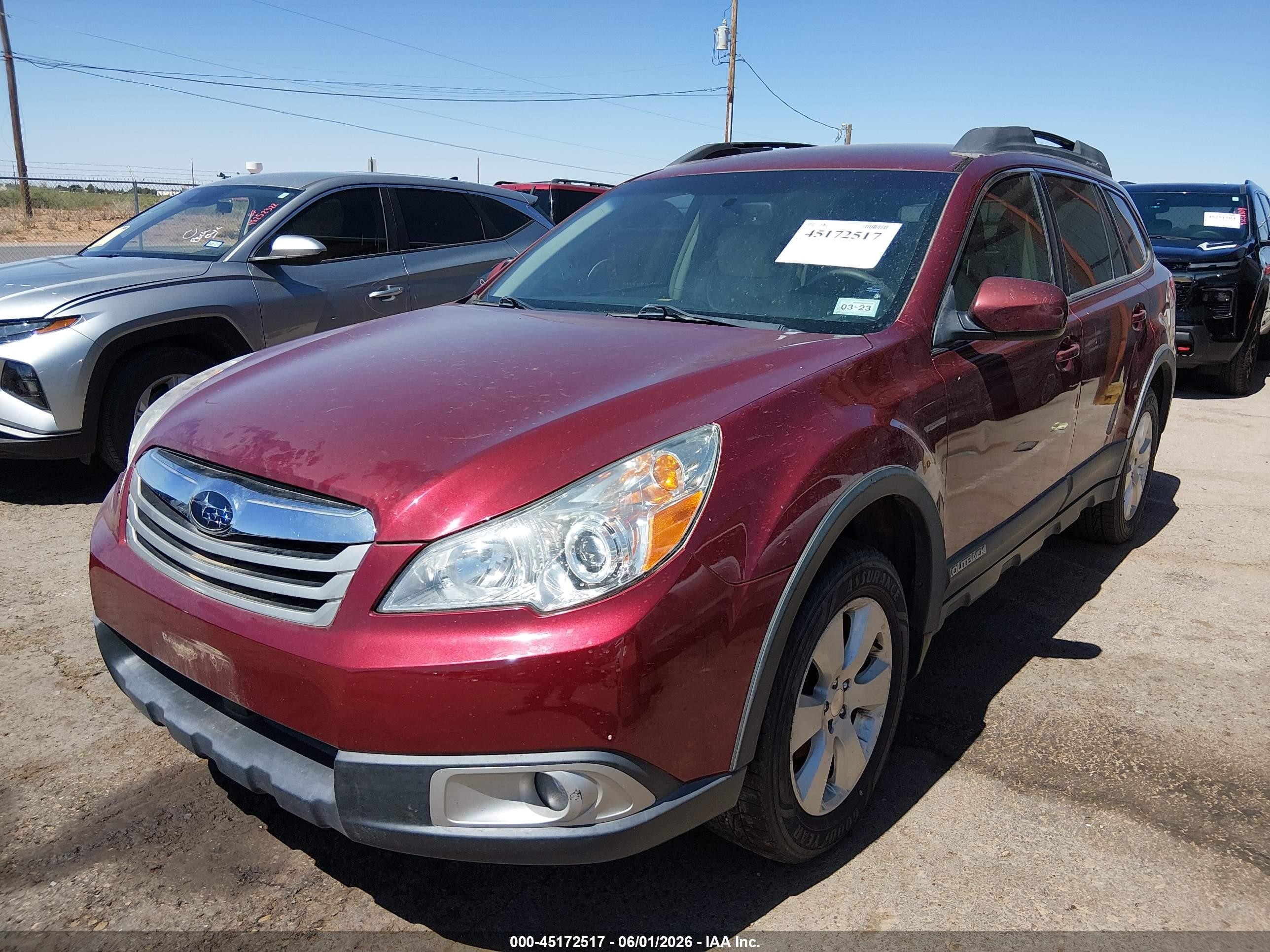 2011 Subaru Outback 2.5i Premium Red vin: 4S4BRCCC1B3359019