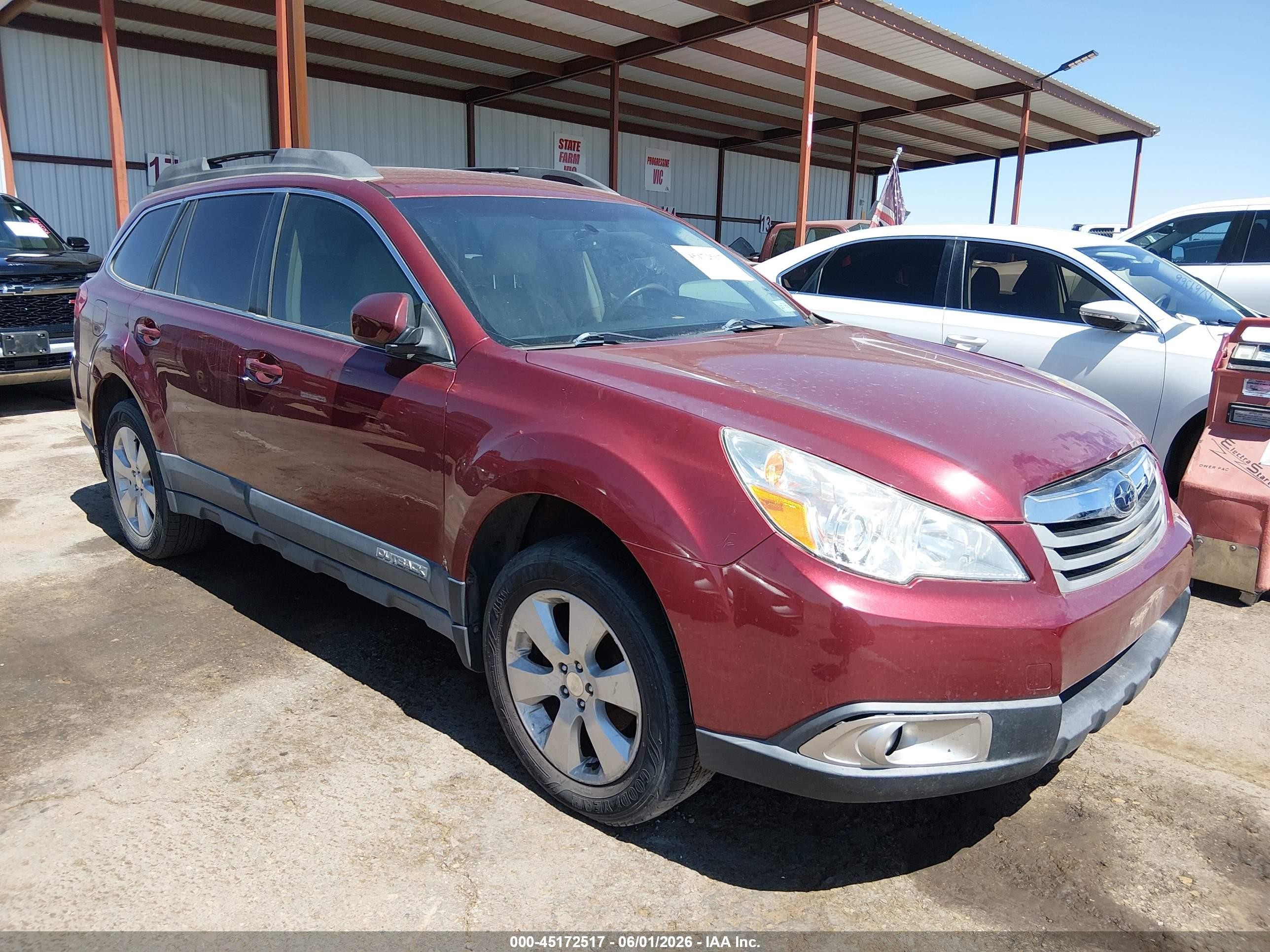 2011 Subaru Outback 2.5i Premium Red vin: 4S4BRCCC1B3359019