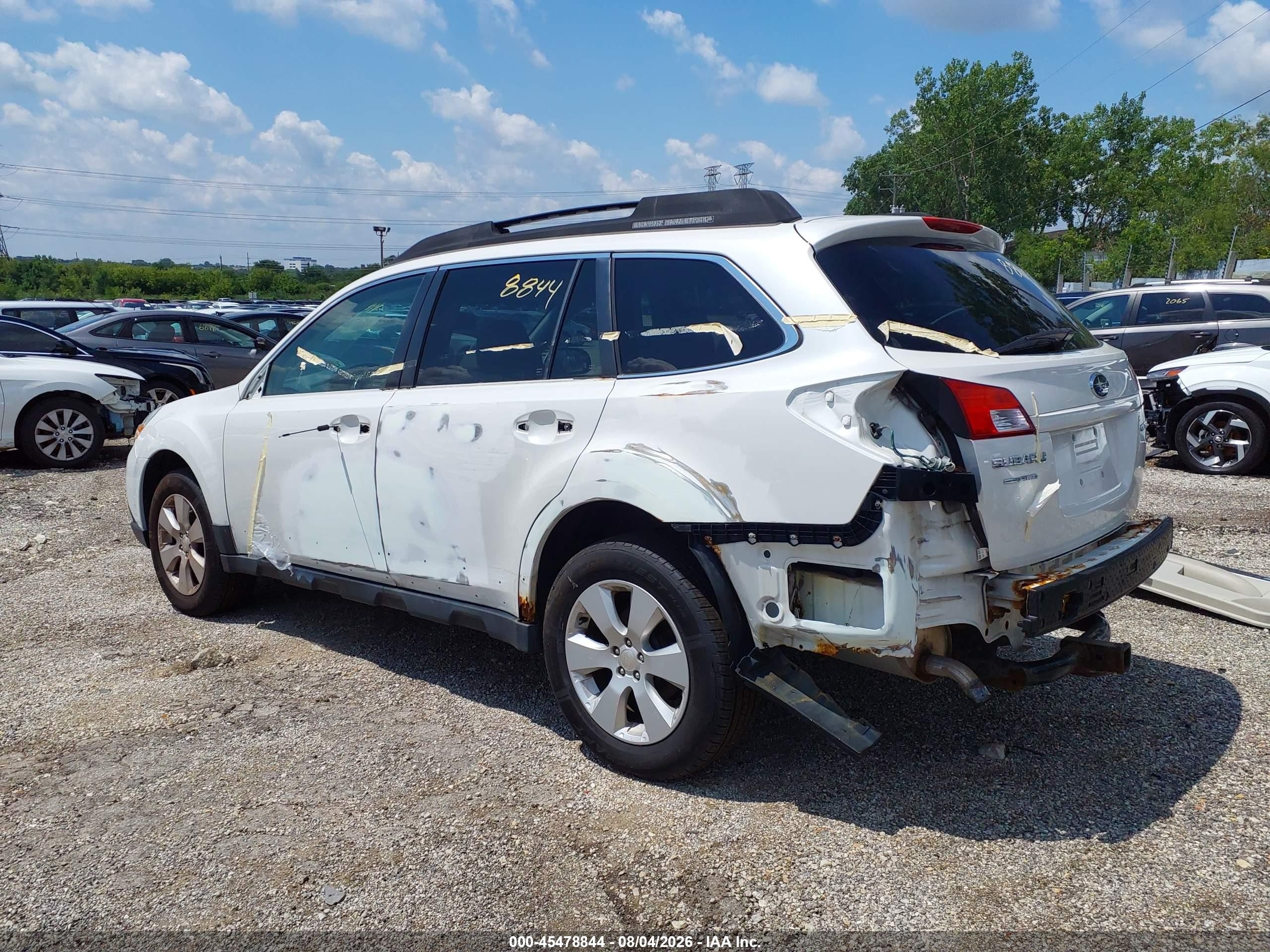 2011 Subaru Outback 2.5i Premium Белый vin: 4S4BRCCC1B3364124