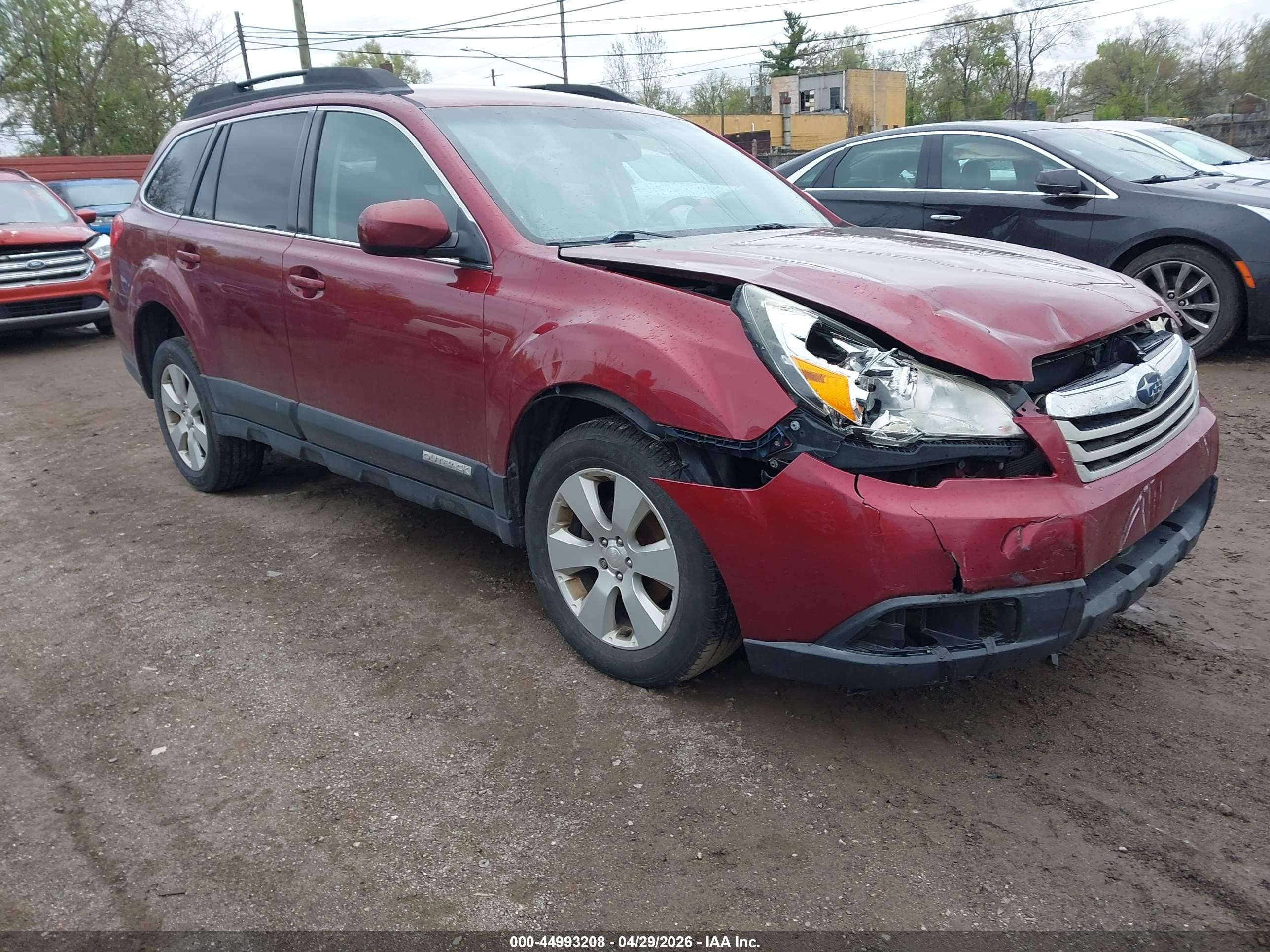 2012 Subaru Outback 2.5i Premium Red vin: 4S4BRCCC1C3240176