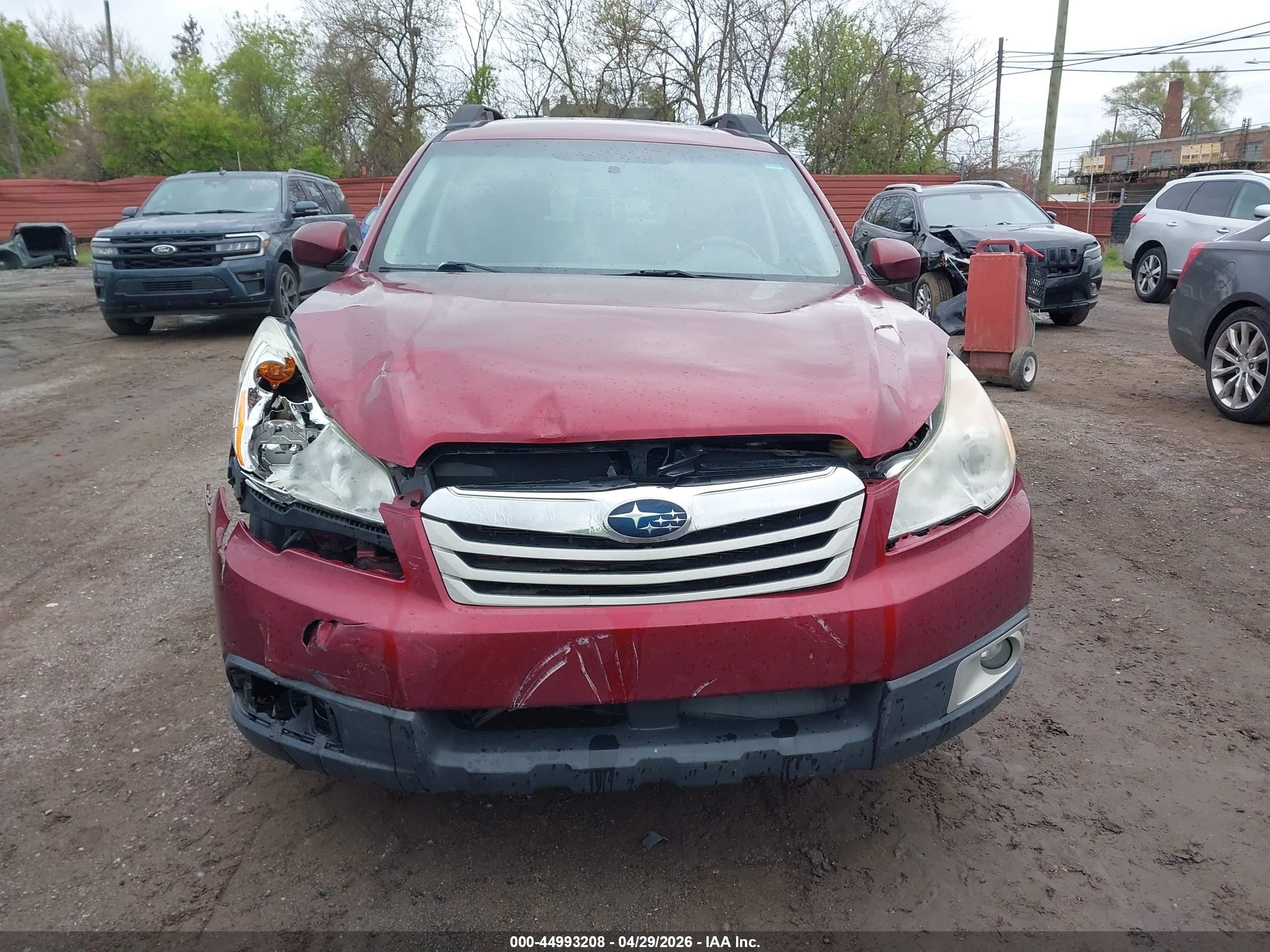 2012 Subaru Outback 2.5i Premium Red vin: 4S4BRCCC1C3240176