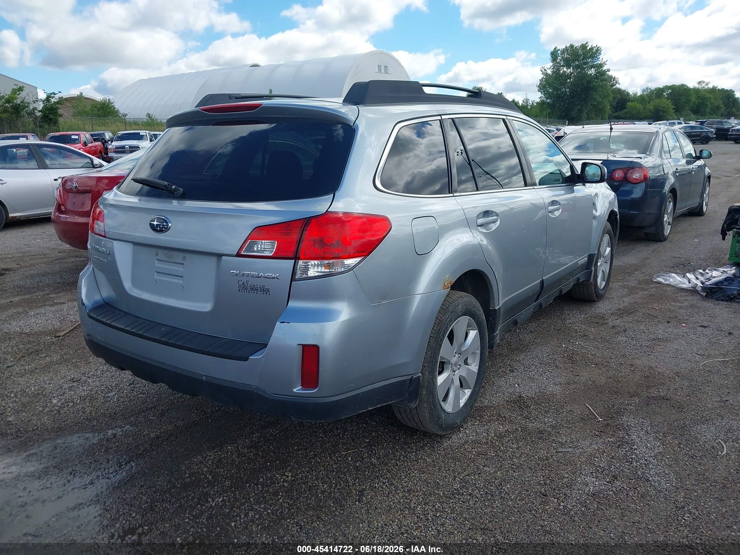 2012 Subaru Outback 2.5i Premium Синий vin: 4S4BRCCC1C3240405