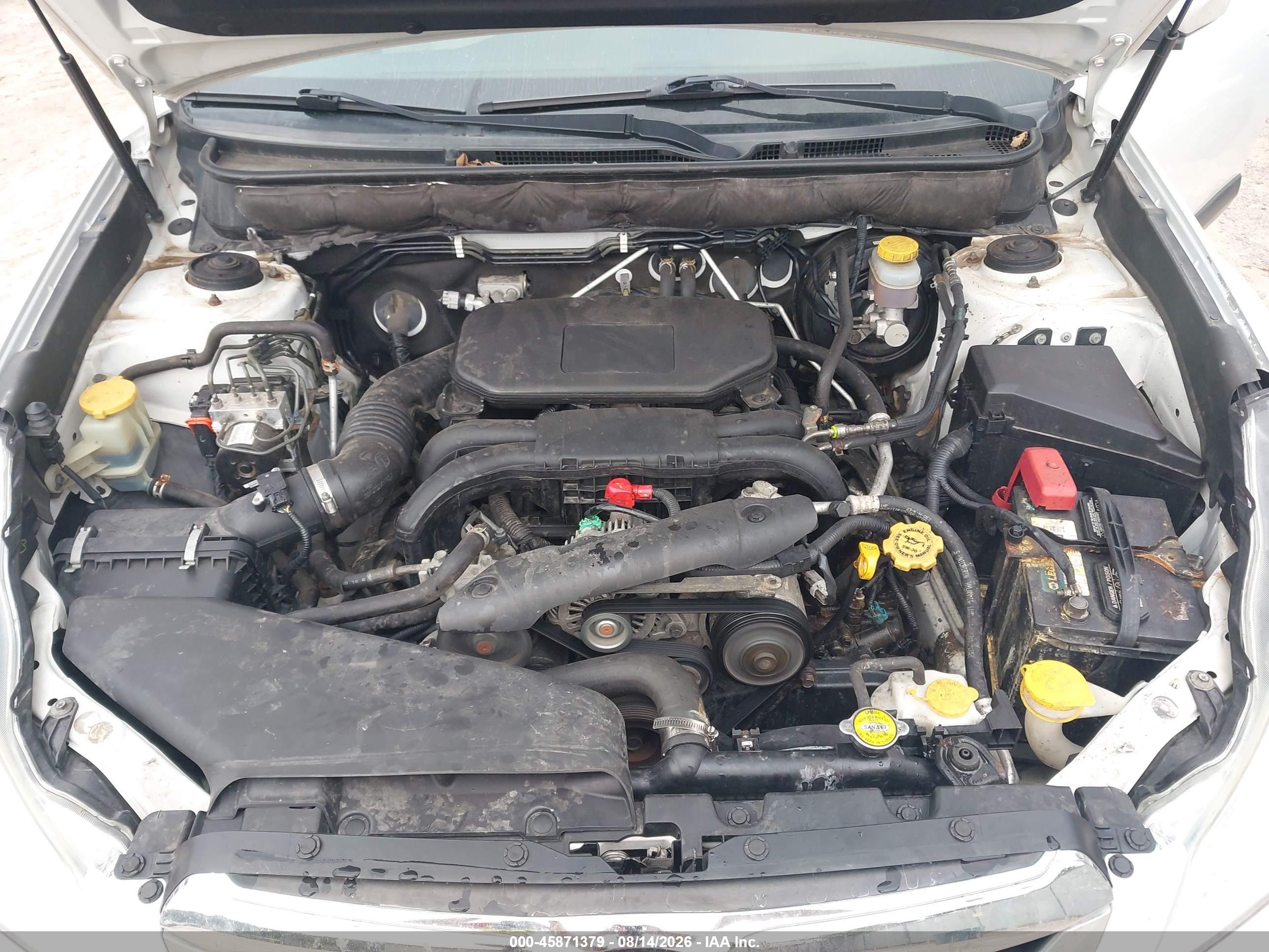 2012 Subaru Outback 2.5i Premium White vin: 4S4BRCCC1C3264249
